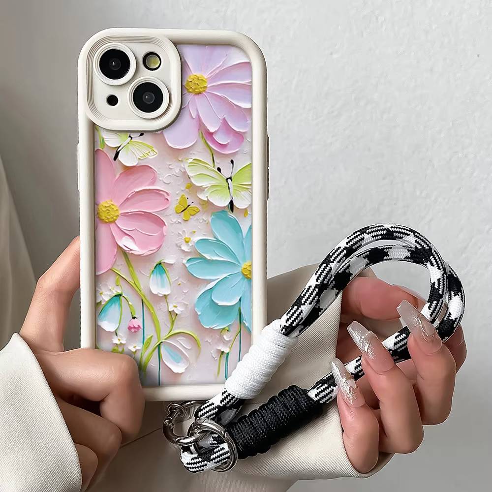 Peeperly Charming Daisy Flower Lanyard Case – No Color - view 2