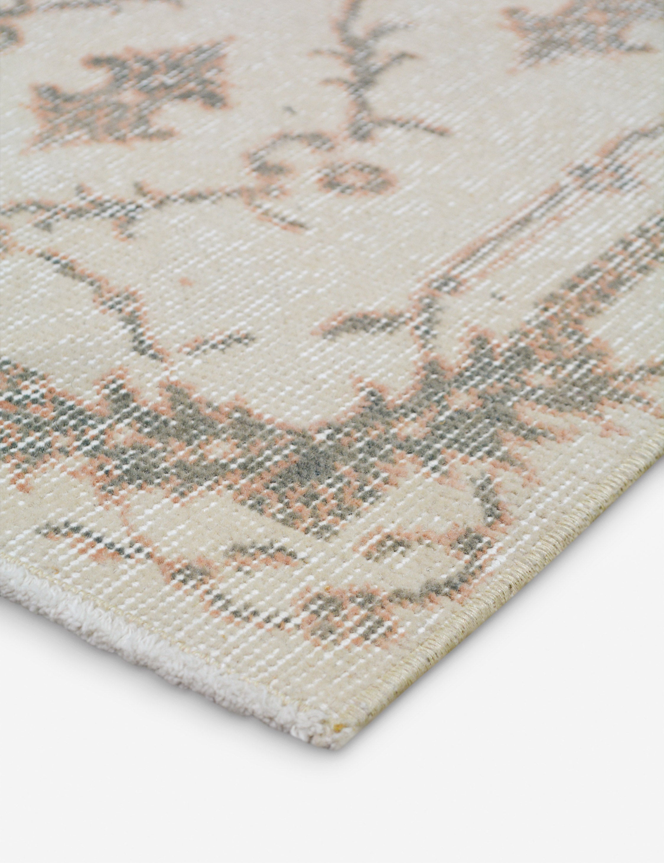 Lulu and Georgia Vintage Turkish Hand-Knotted Wool Rug No. 518, 3' 2" x 6' 5" - view 2
