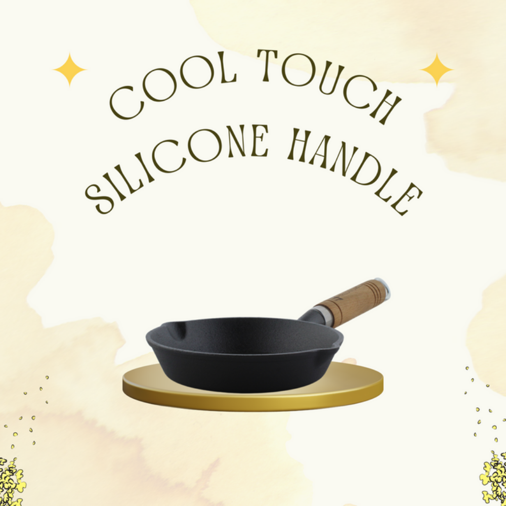 Trilonium Triple Seasoned Cast Iron Sleek WHS6 Skillet Fry Pan | Gas & Induction Compatible | Black - view 3