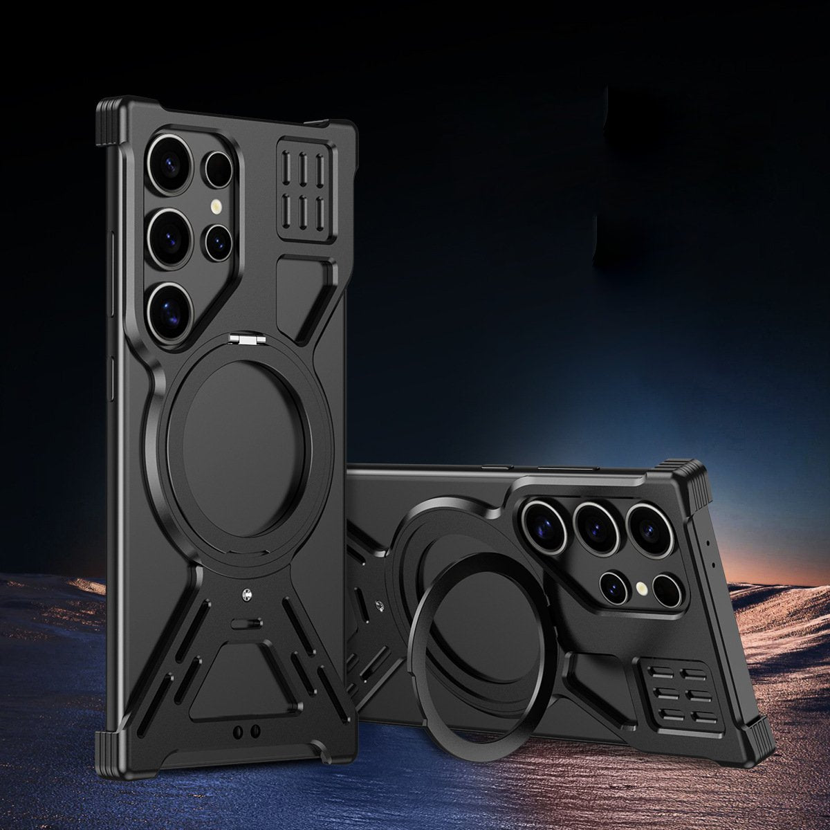 Million Cases Galactic Armor Magnetic Bracket Frame Case - Samsung