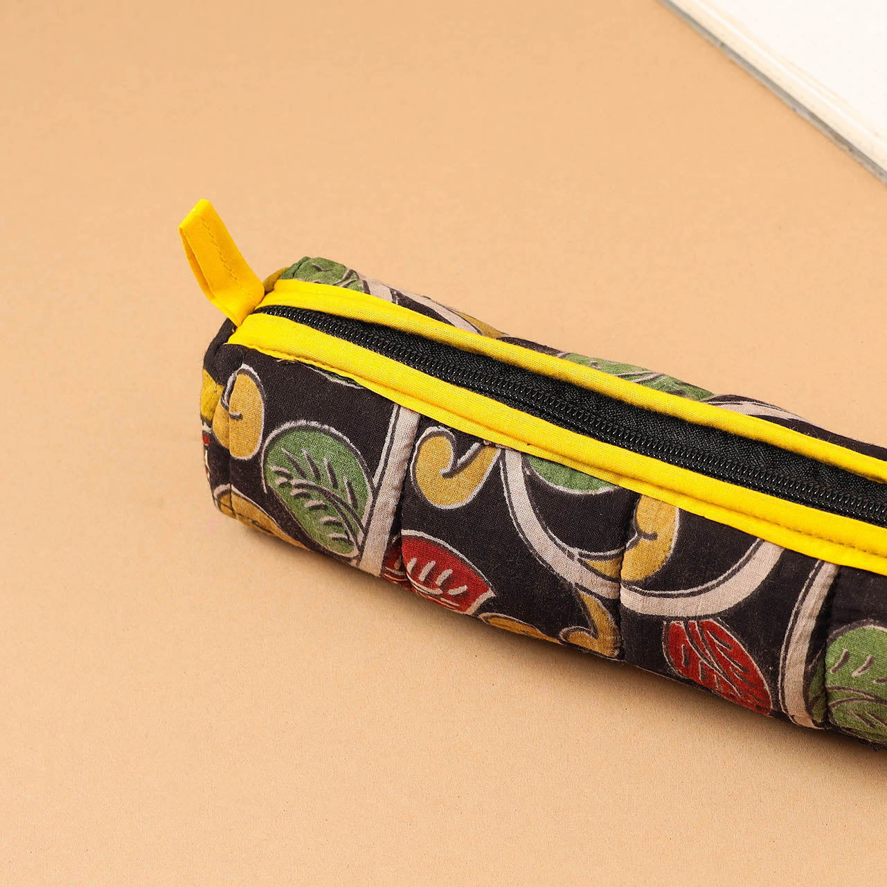 NOORI BAZAR Black - Handcrafted Quilted Cotton Pencil Pouch 04 - view 2