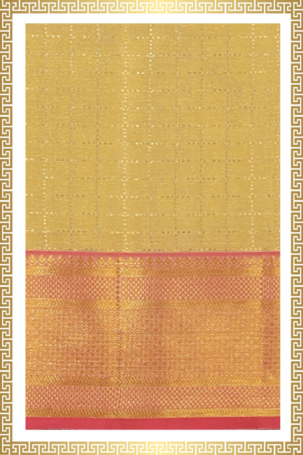 Kalanjali Kanchi Silk Tissue-Gold Traditional Dhoti With Kanduva (8 X 4)