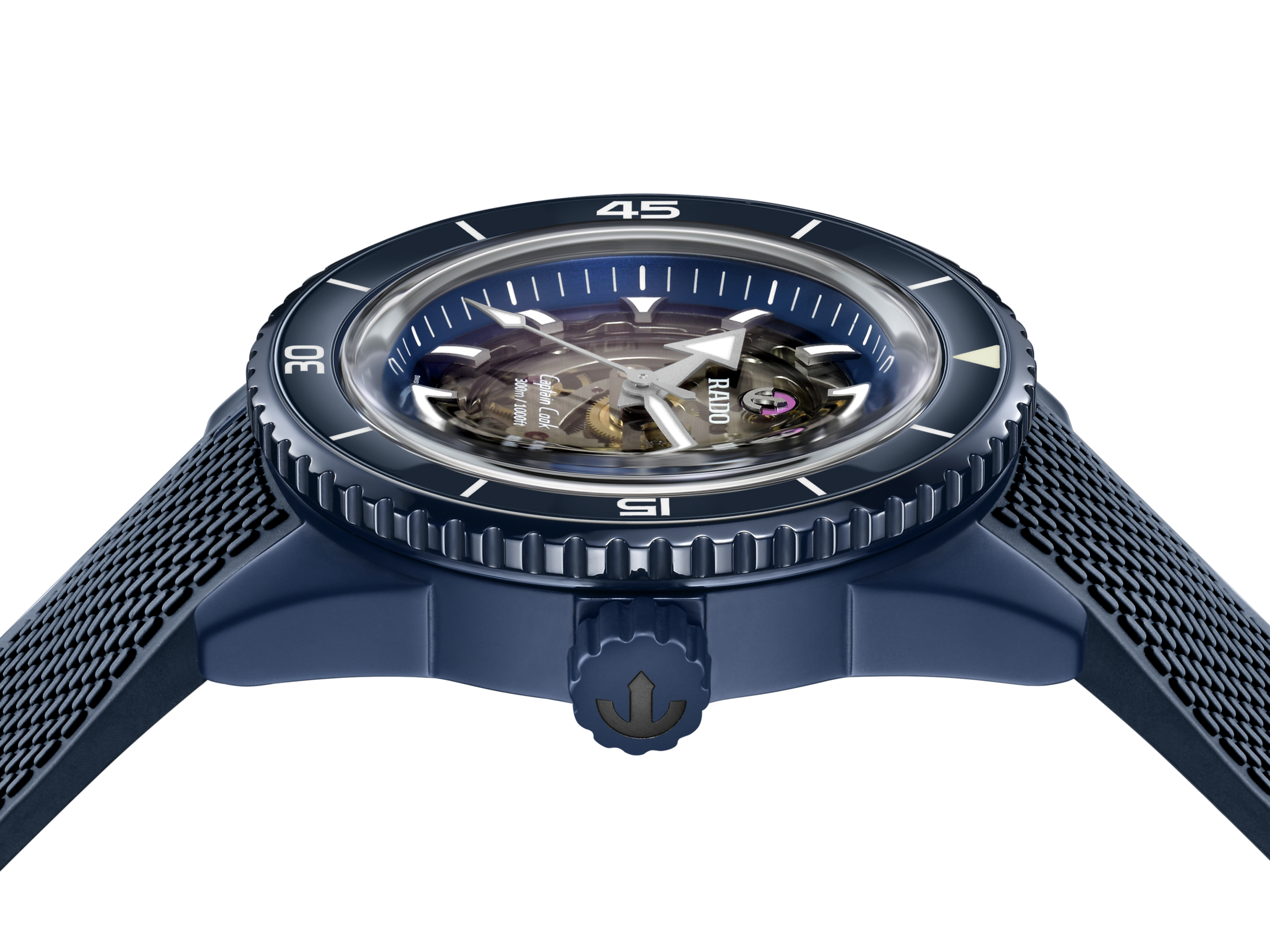 Rado Captain Cook High-Tech Ceramic Skeleton Blue Dial Men 43mm - view 3