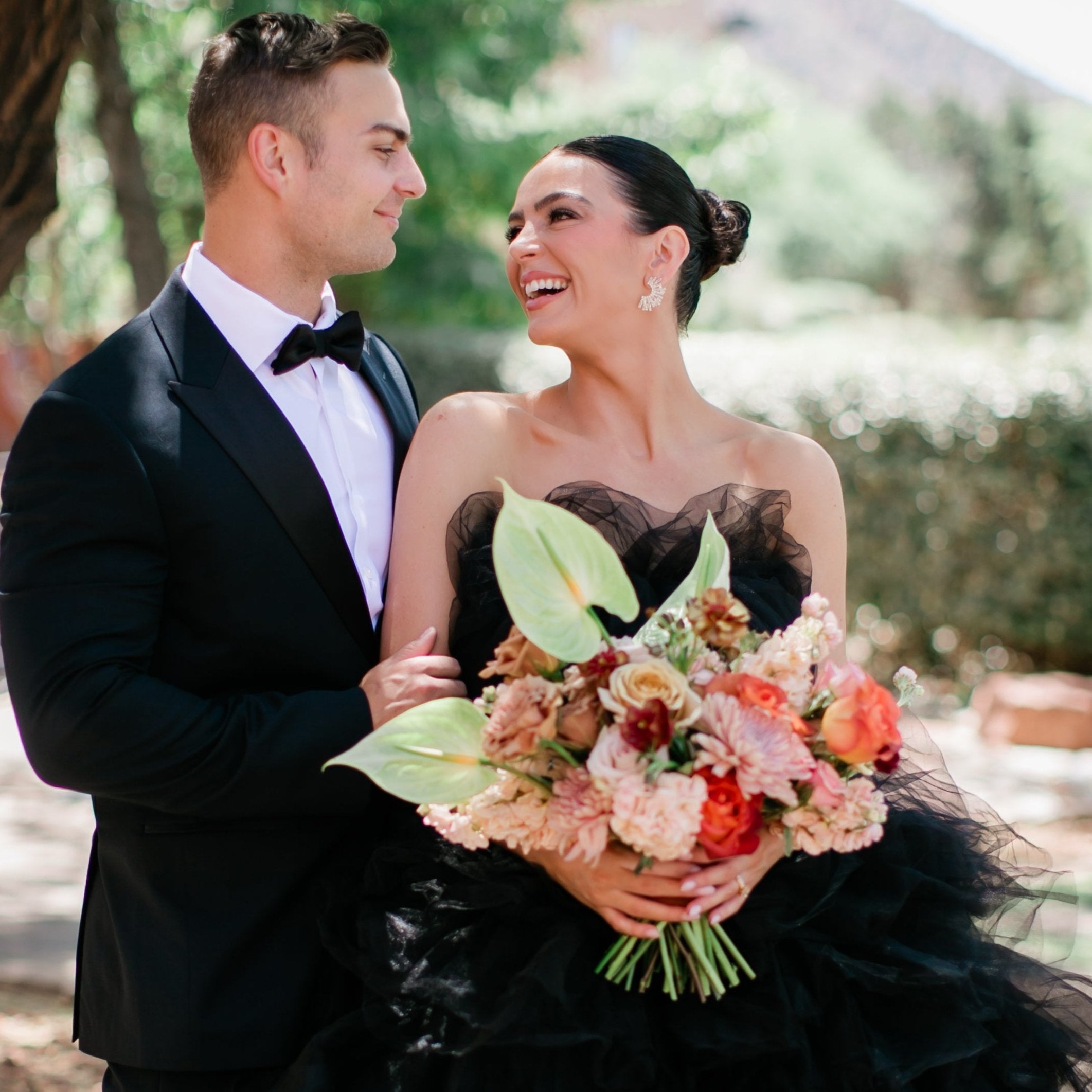 fiftyflowers.com Chic Peach and Toffee Sedona Styled Wedding - view 2