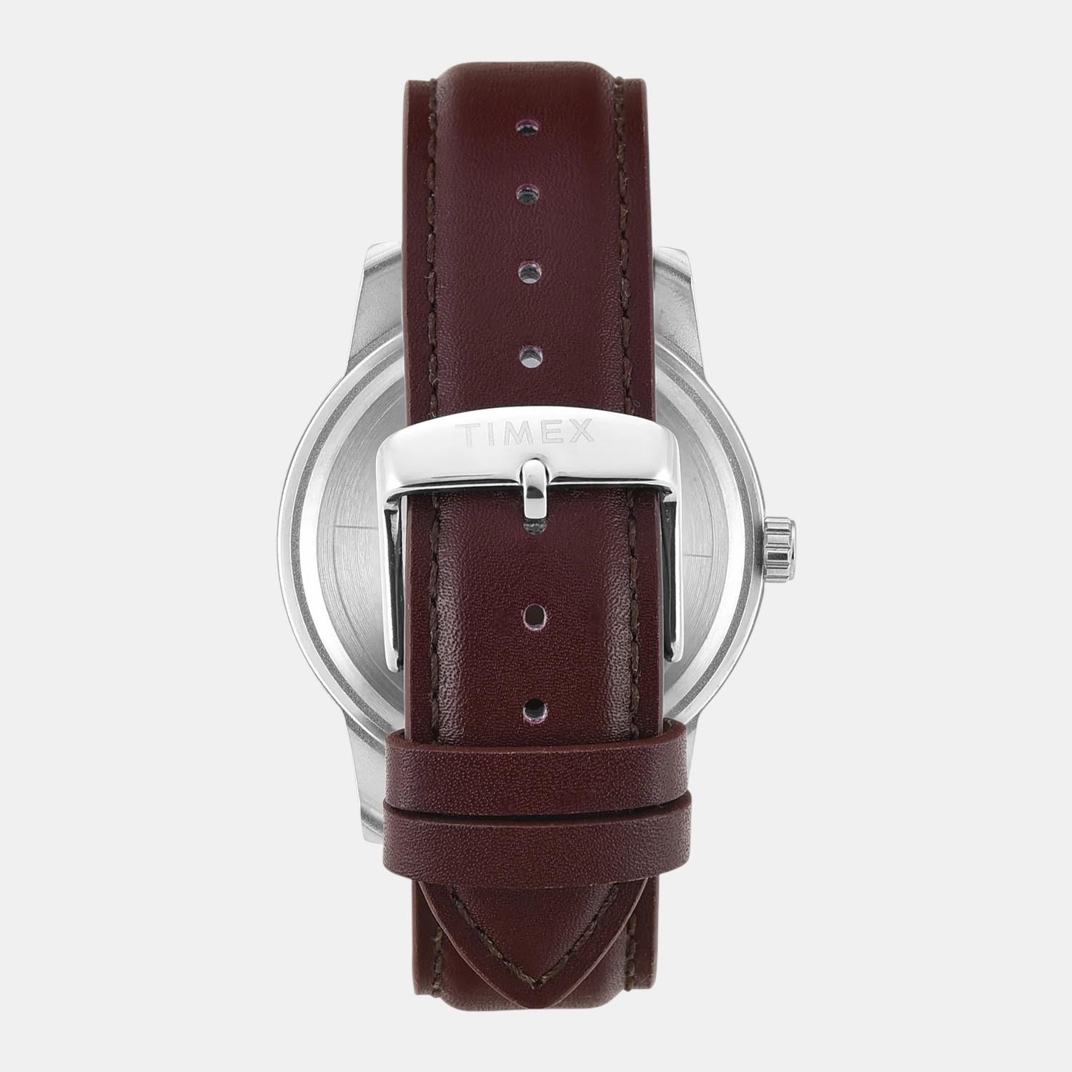 Timex Fashion Men Quartz Blue Dial Multi-Function Leather Watch TWEG18906 - view 5
