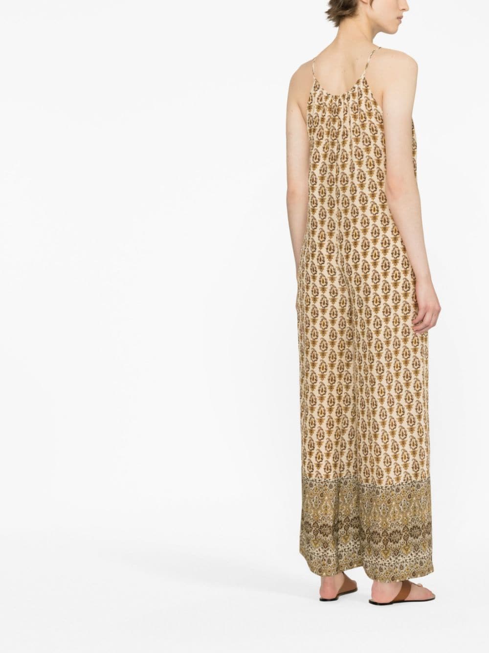 Gold Hawk Printed silk jumpsuit - view 2