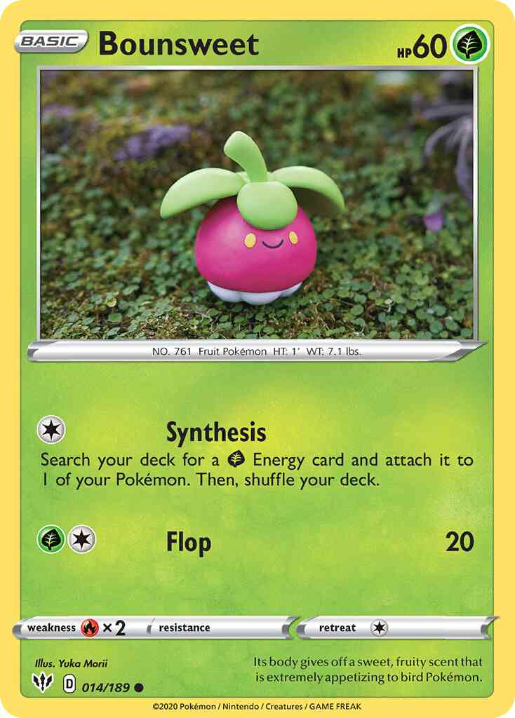 Common swsh3-014 reverse – Pokémon Bounsweet - 014/189 - Common [swsh3-014] [Reverse Holo]