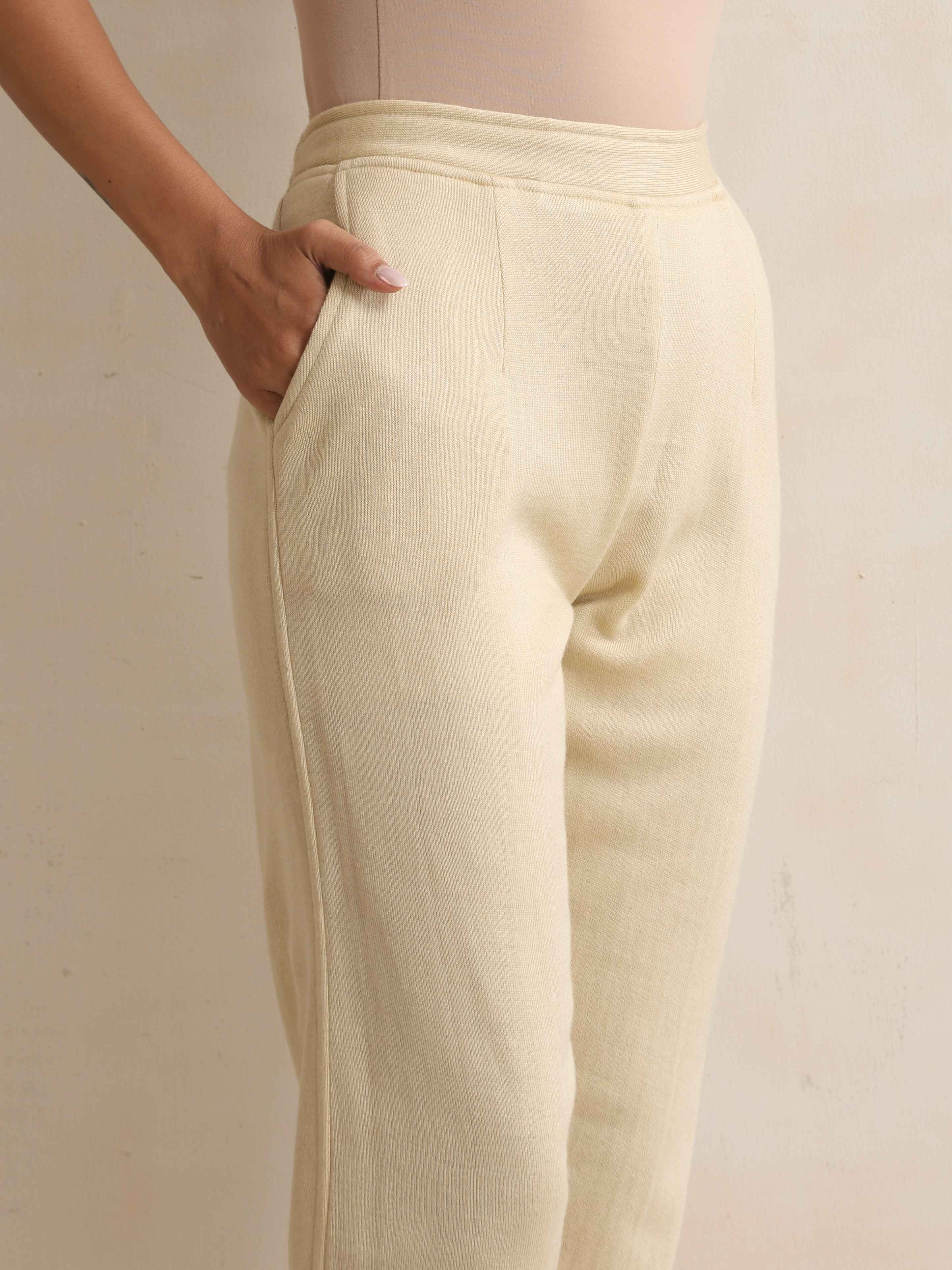 trueBrowns Beige Woollen Pants - view 4