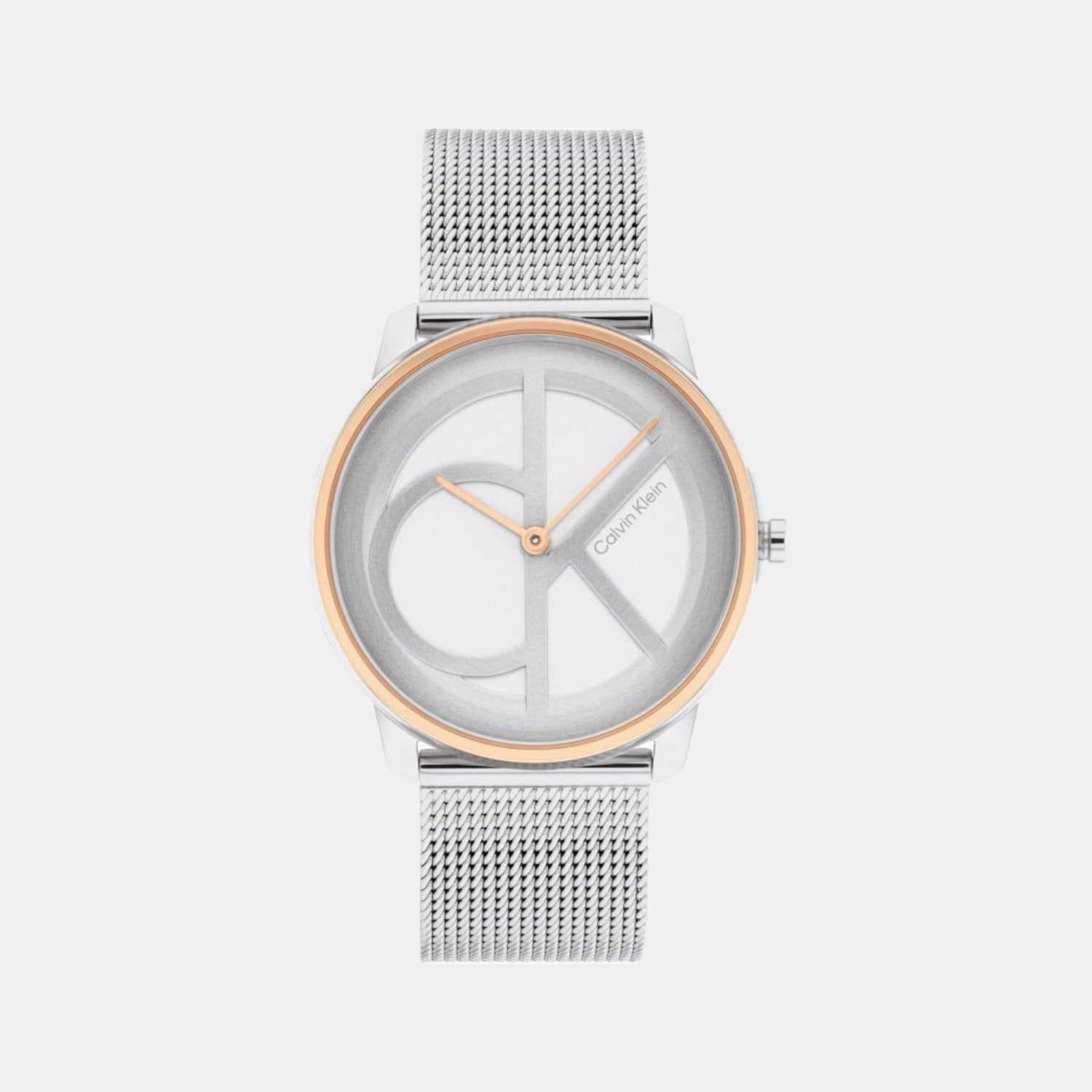 Calvin Klein Ck Iconic Unisex Quartz Silver Dial Analog Stainless Steel Watch 25200033