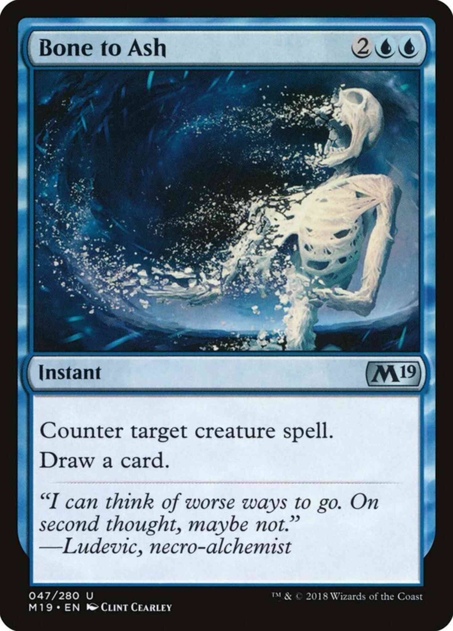 Magic Bone to Ash [47] [Core Set 2019] [Non-Foil]