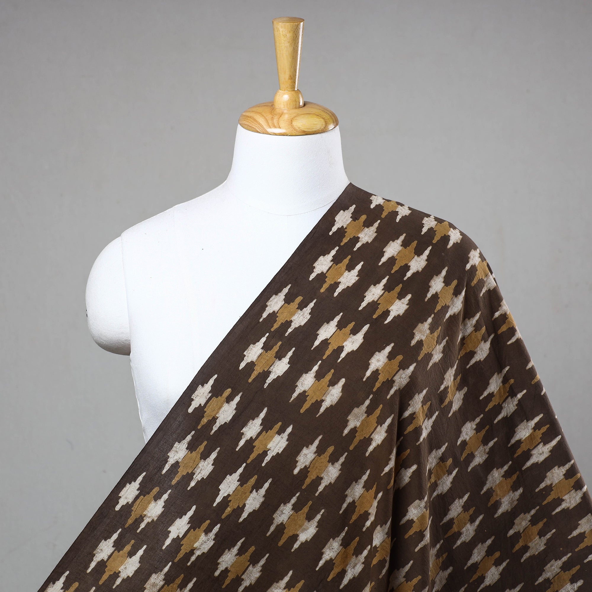HAVELI CHRONICLES Brown - Akola Hand Block Printed Cotton Fabric