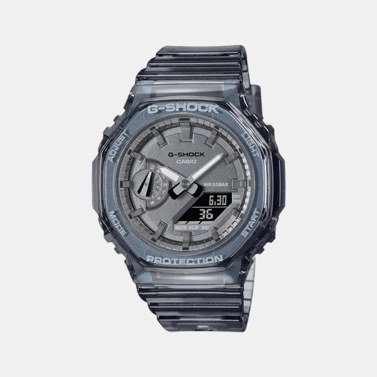 Casio G-Shock Women Quartz Grey Dial Analog-Digital Resin Watch G1288