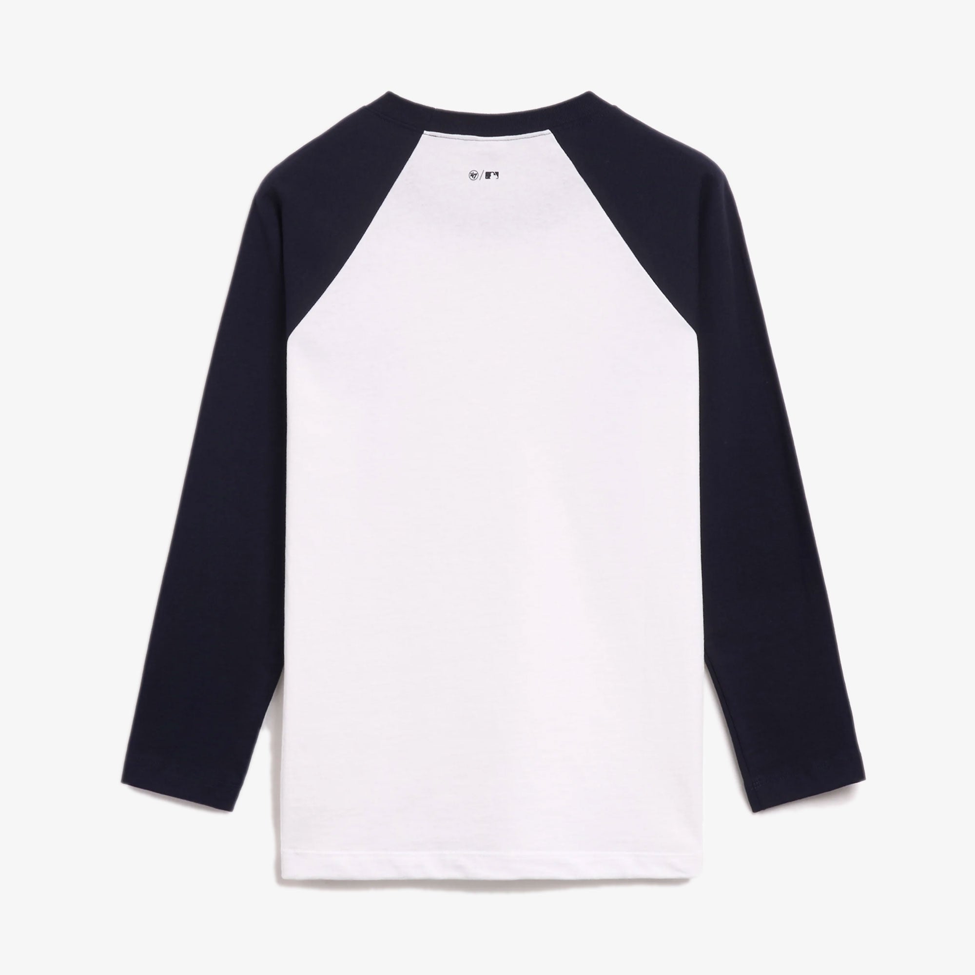 Sporty & Rich | Yankees Serif Baseball T-shirt { White/navy - view 2