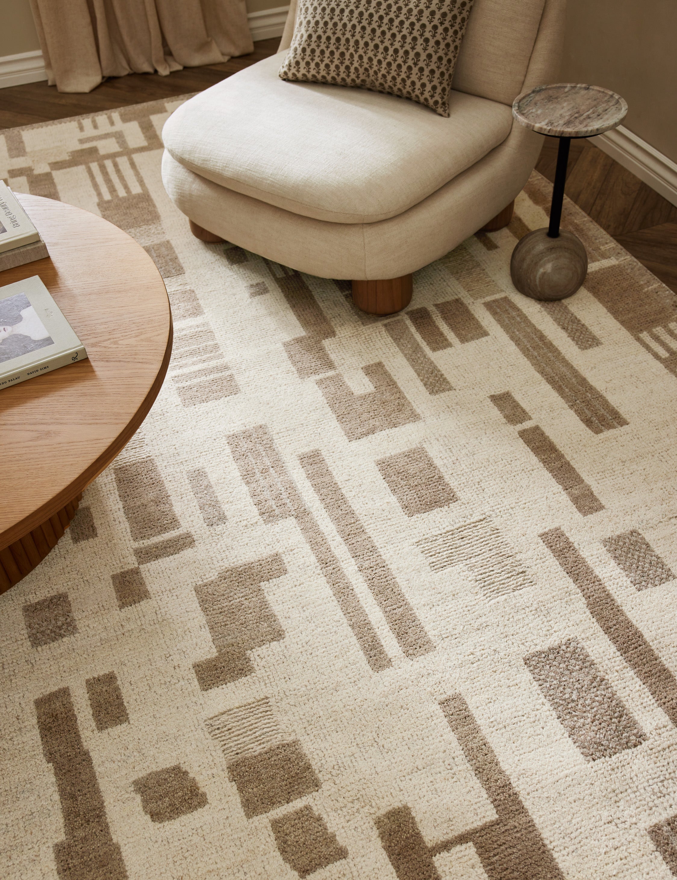 Lulu and Georgia Lyons Moroccan-Style Hand-Knotted Wool Rug - view 2