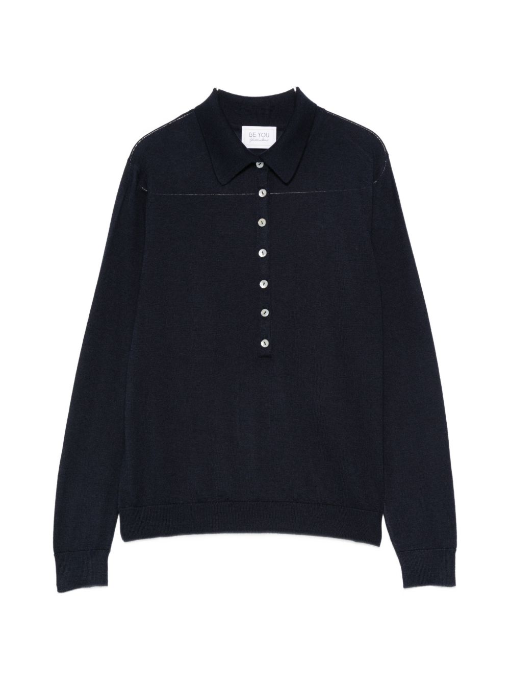 Beyou Cashmere and silk polo sweater – Cashmere 55%, Silk 45%