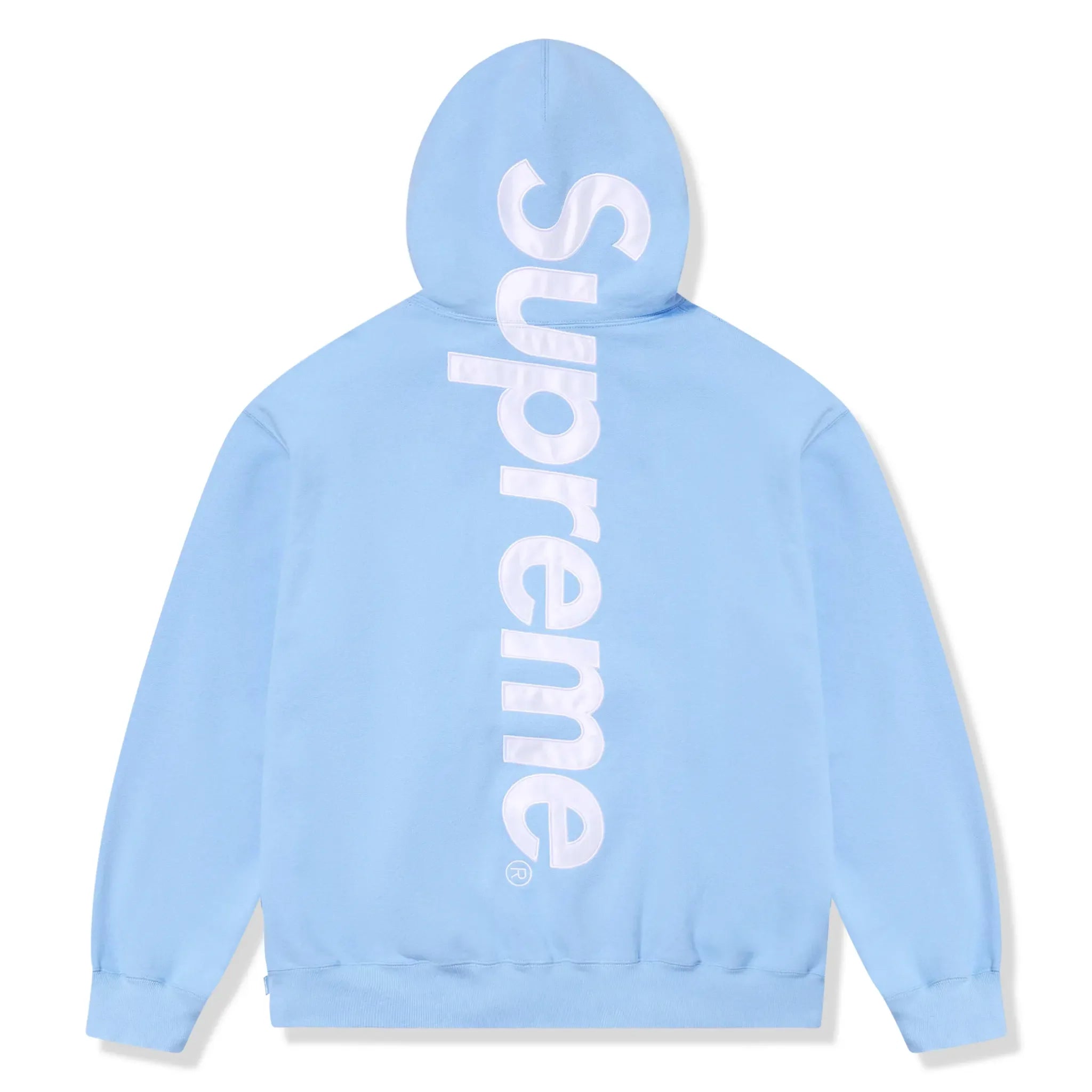 Supreme Satin Applique Light Blue Hoodie & Sweatpants (FW24) - view 4