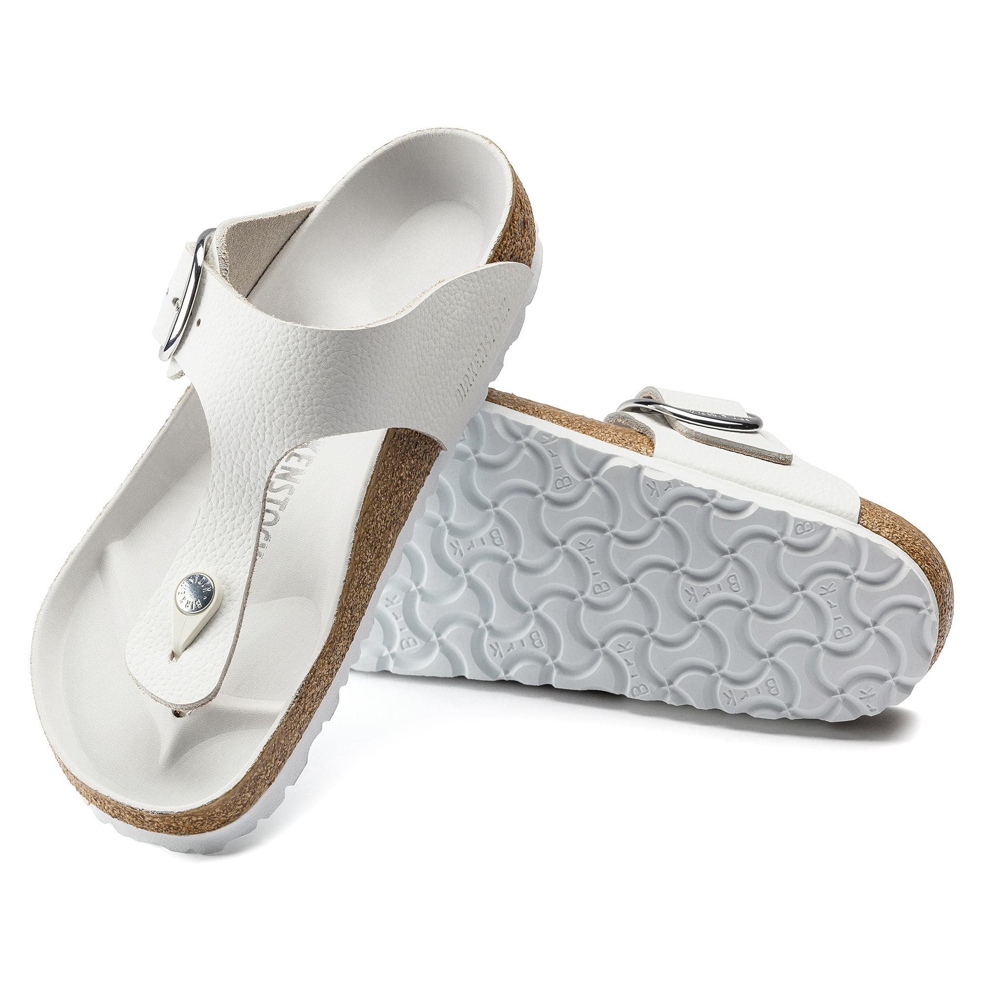 Birkenstock Gizeh Big Buckle Natural Leather – White White - view 3