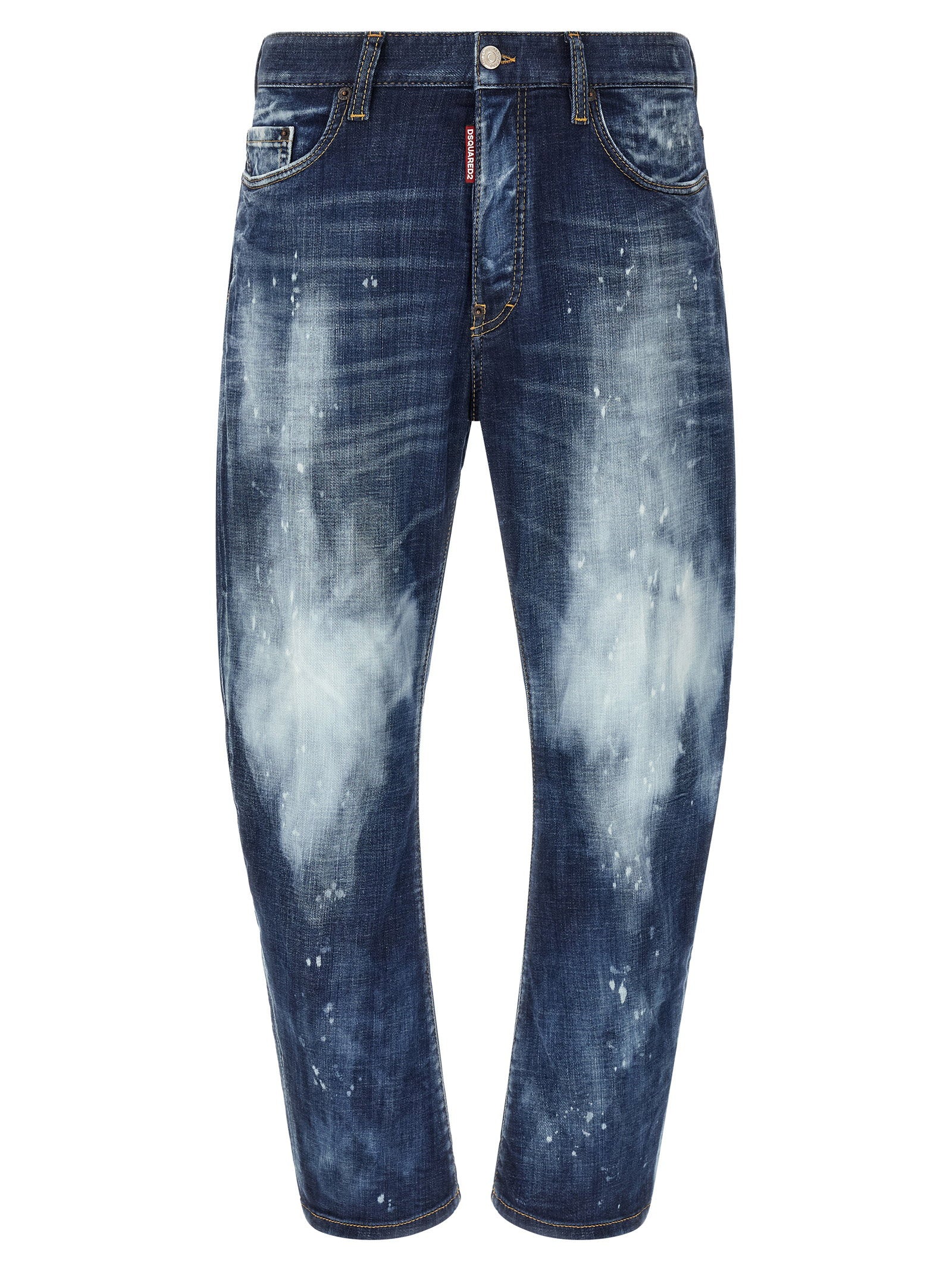 Dsquared2 Bro Jeans With Paint Details – 98% cotton, 2% elastane