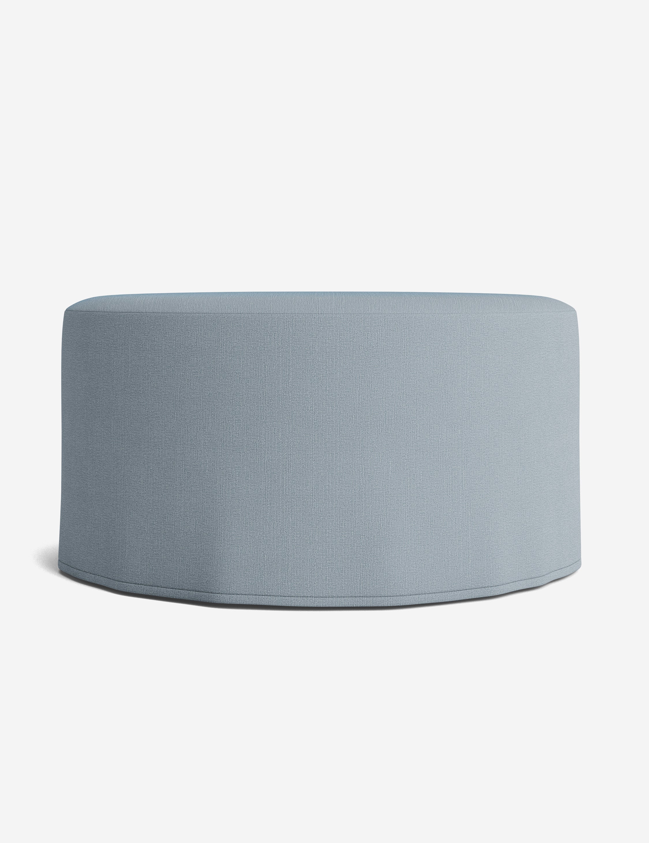 Lulu and Georgia Portola Slipcover Round Ottoman - view 29