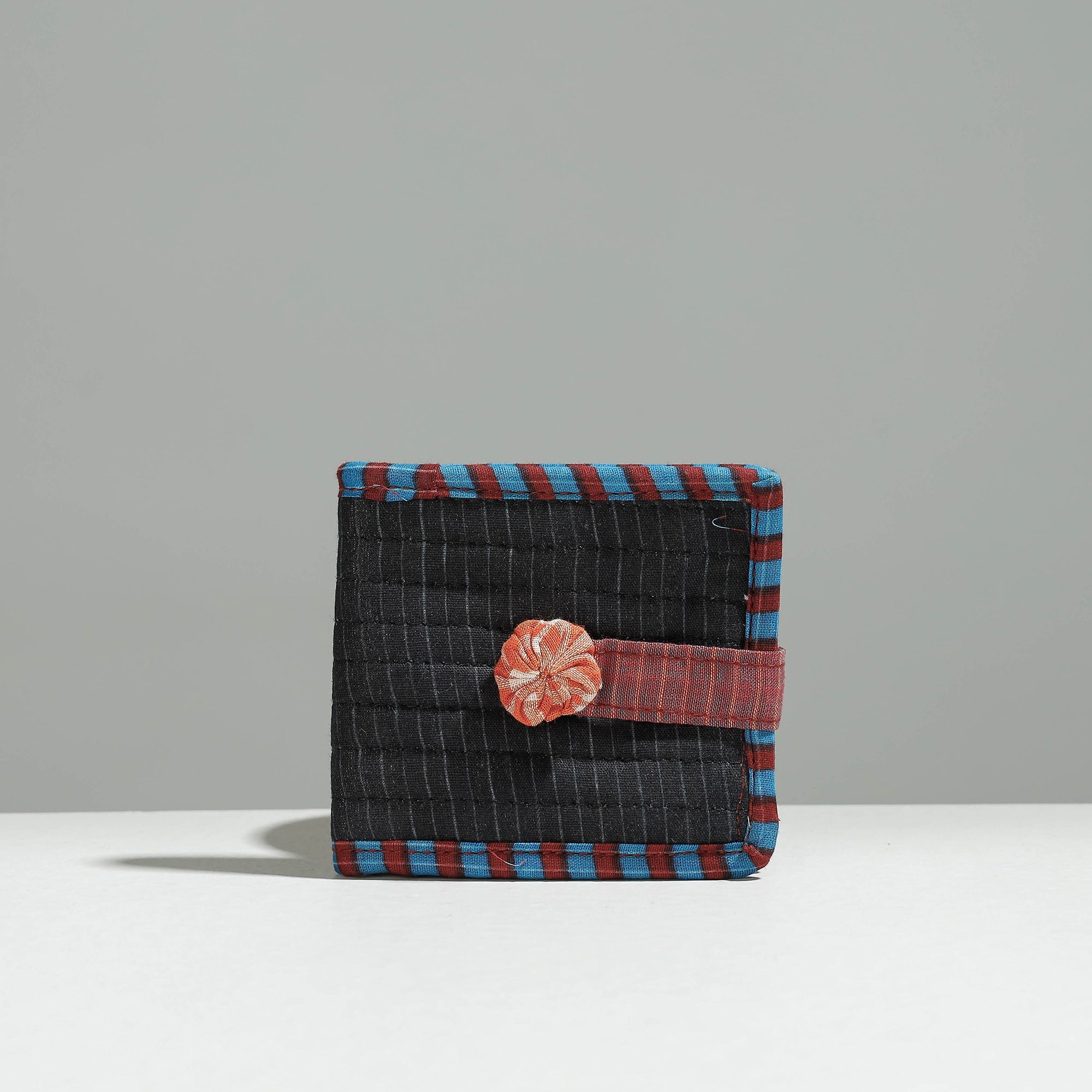 RANGILA DHAGA Black - Gamcha Fabric Handmade Wallet
