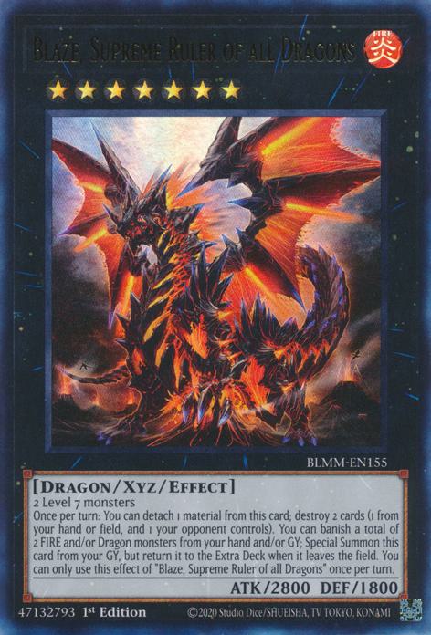 Blaze supreme ruler – Yu-Gi-Oh! Blaze, Supreme Ruler of all Dragons - BLMM-EN155 - Ultra Rare - 1st Edition
