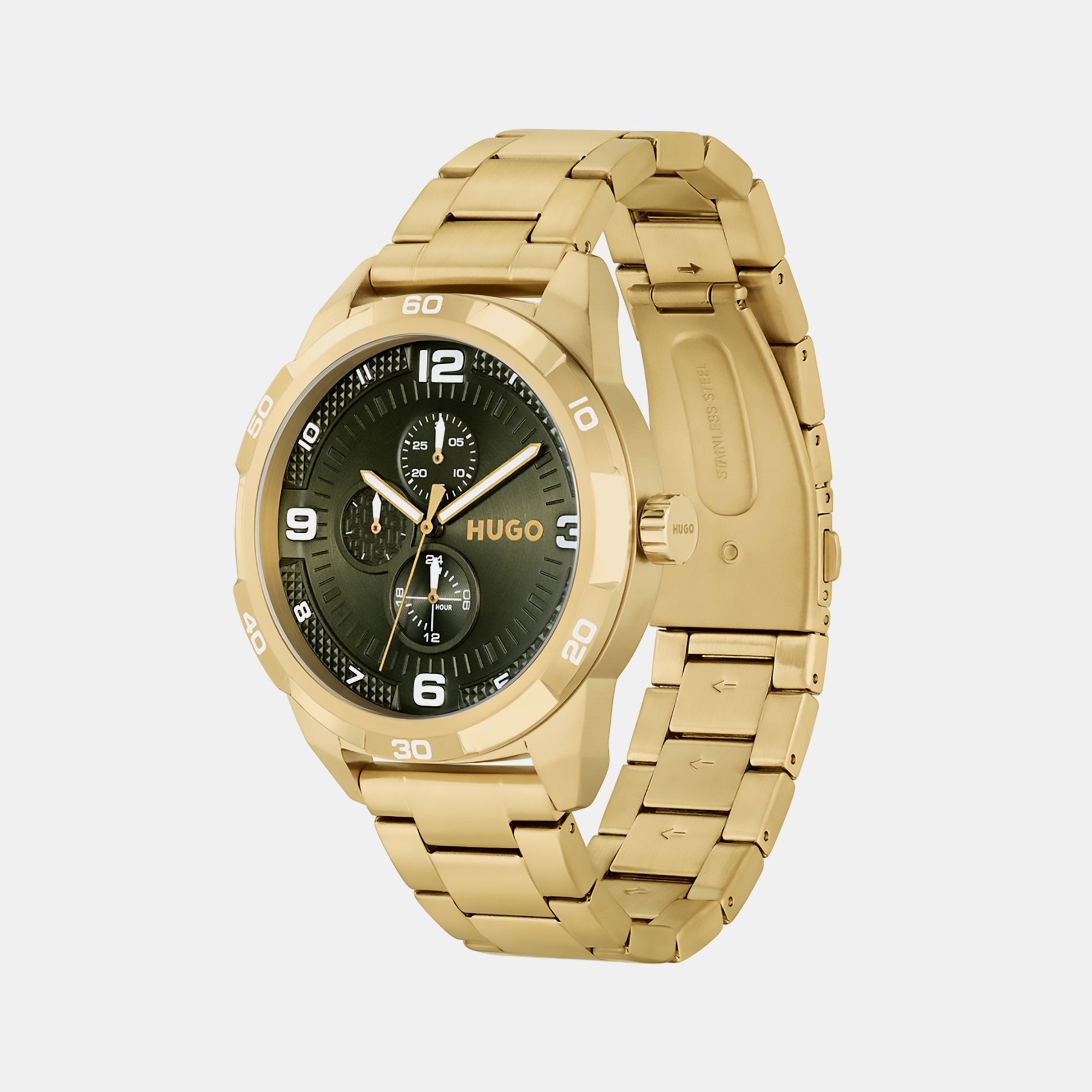 Boss Grip Men Quartz Olive Green Dial Chronograph Stainless Steel Watch 1530277 - view 2