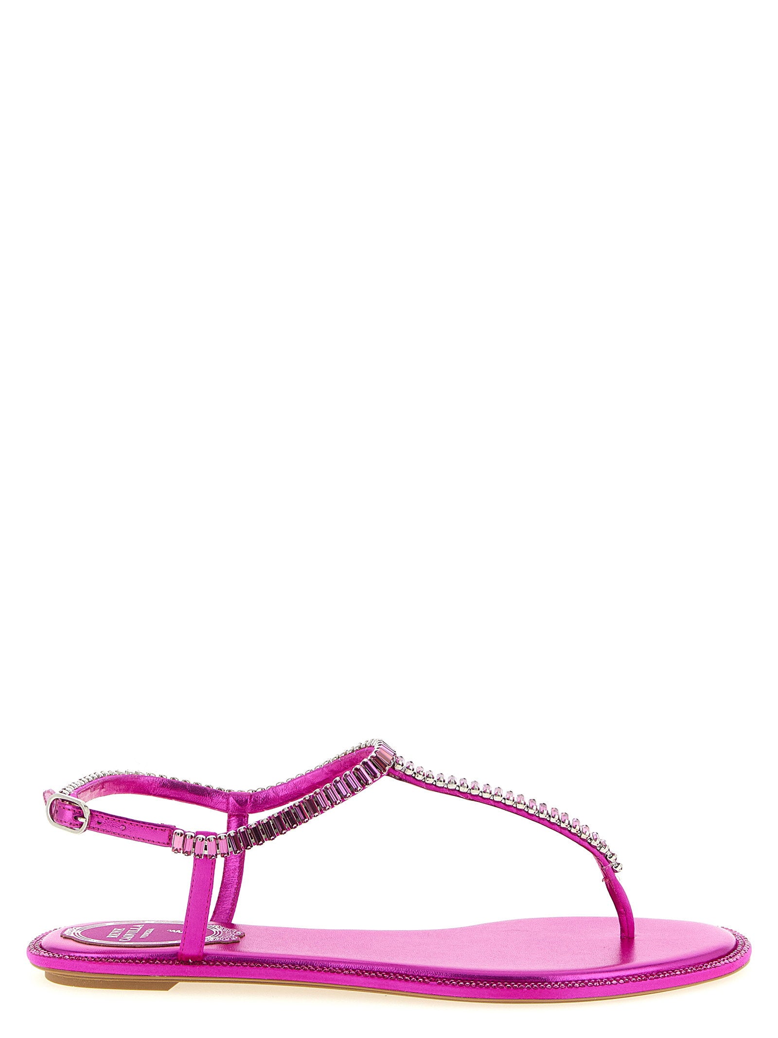 René Caovilla Diana Sandals – 68% viscose, 32% silk