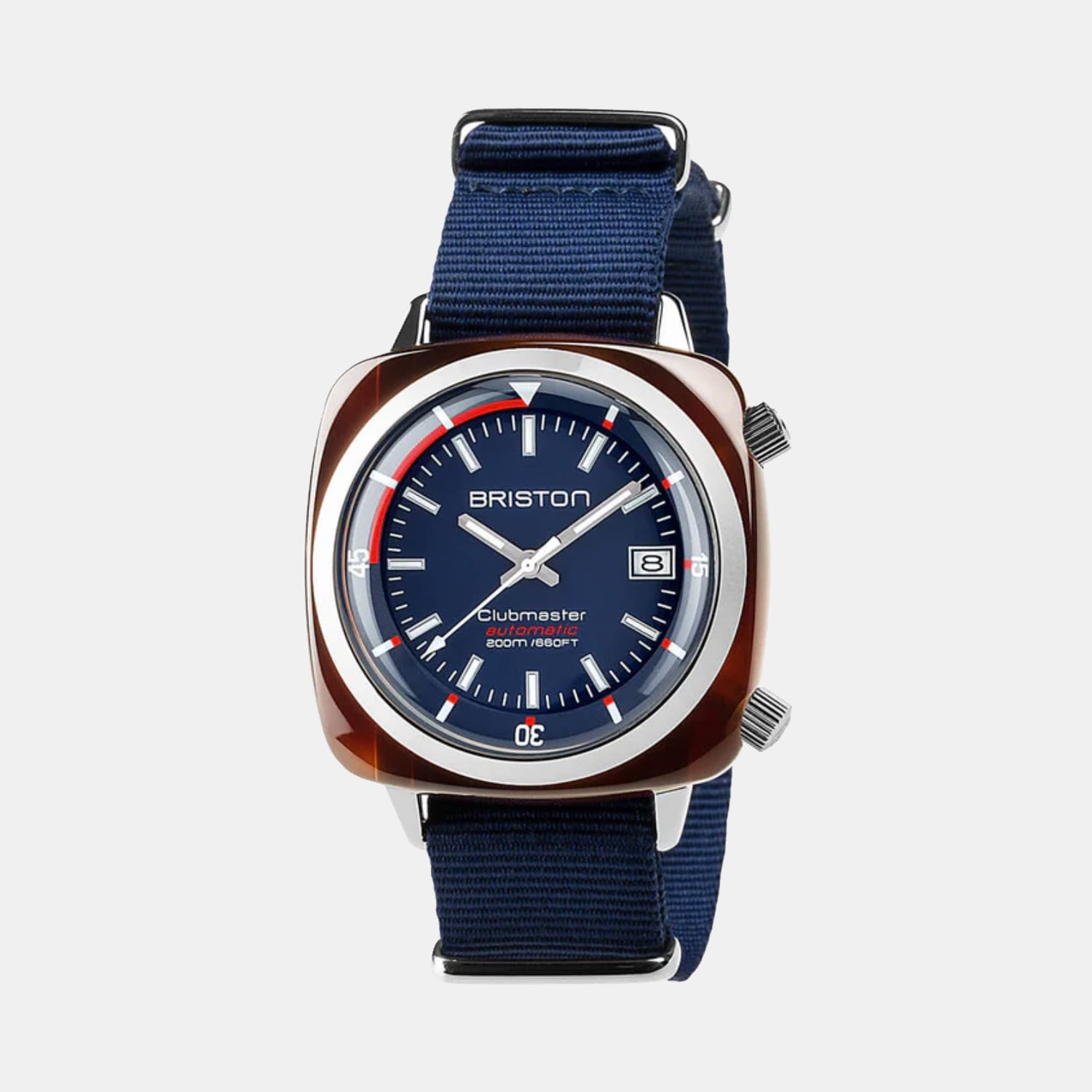 Briston Clubmaster Diver Men Automatic Navy Blue Dial Analog Nato Watch 17642.SA.TD.15.NNB