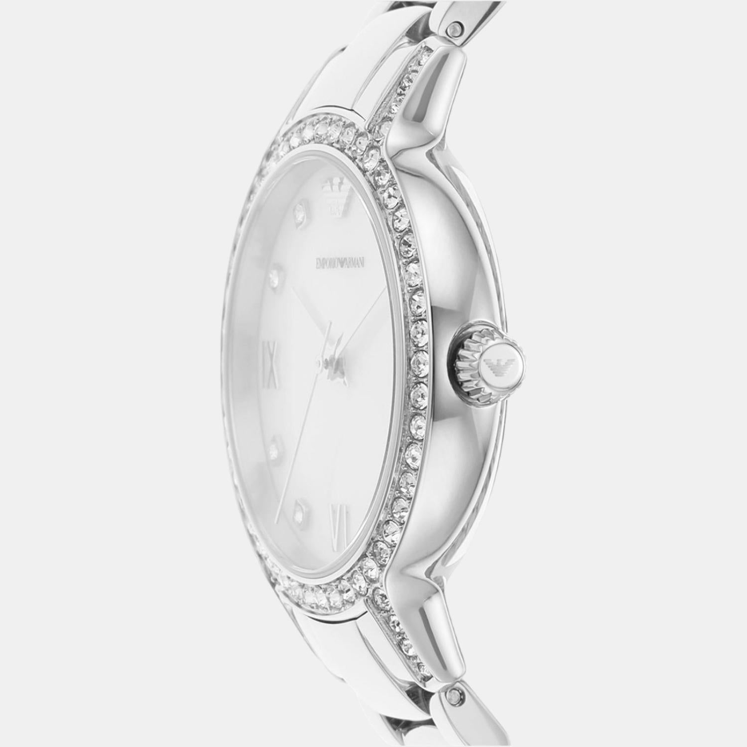 Emporio Armani helios (Cleo) Women Quartz Silver Dial Analog Stainless Steel Watch AR11484 - view 4