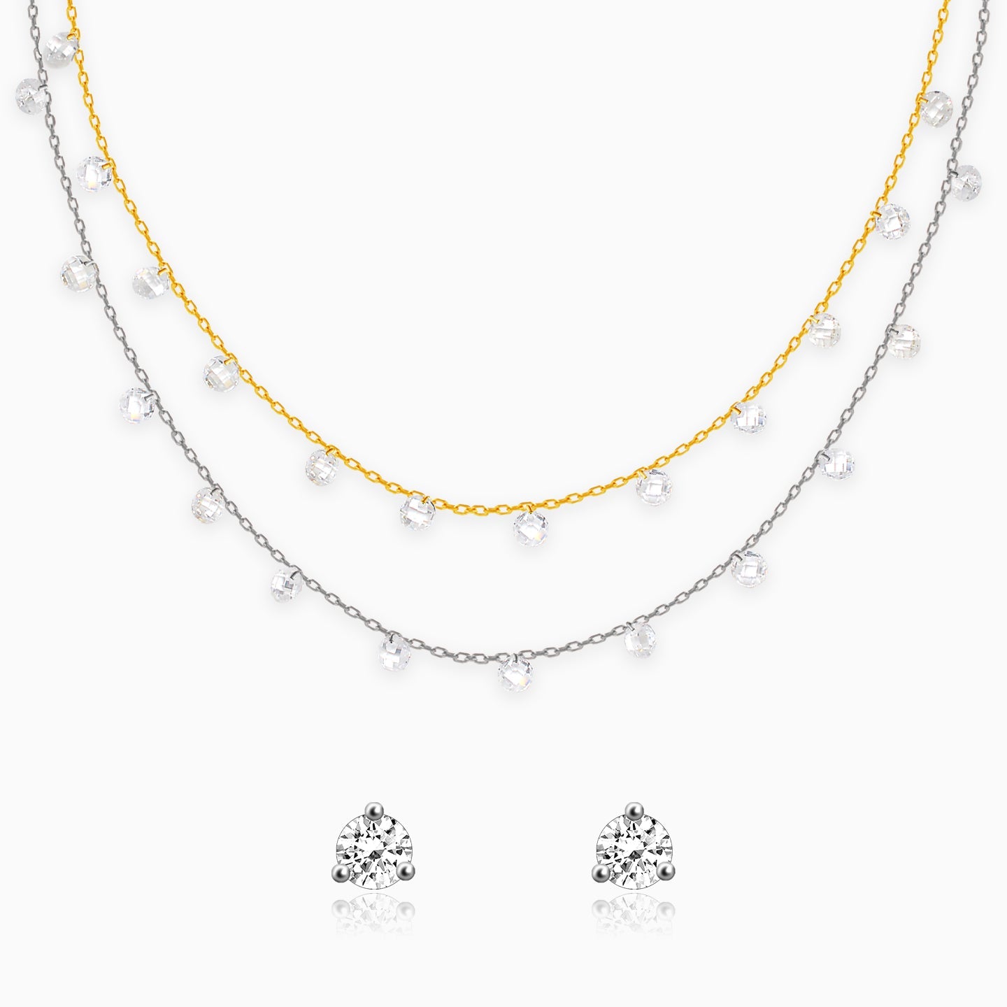 GIVA Jewellery Golden Queen Duo Set