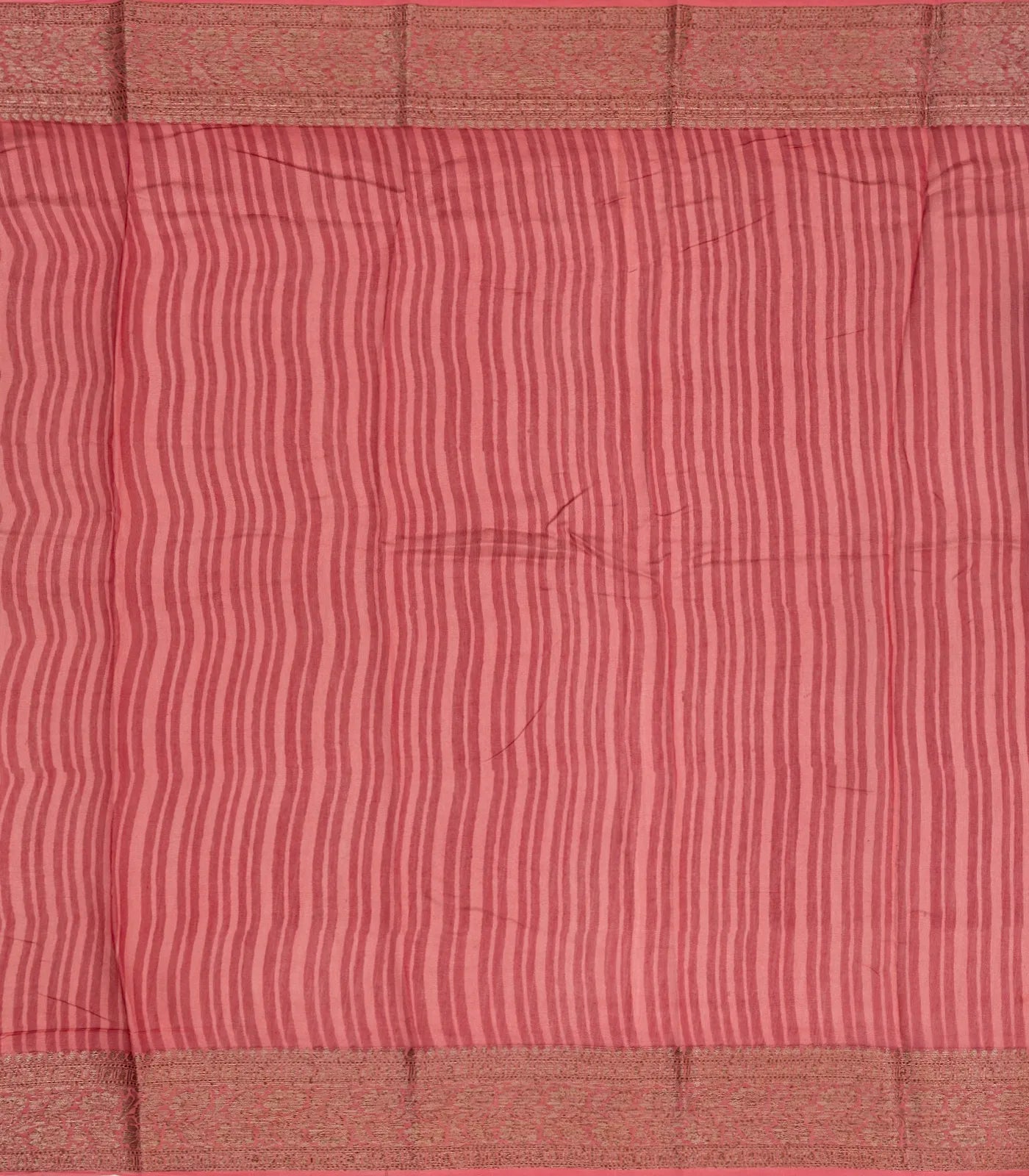 RmKV Dusty Pink Handloom Chanderi Cotton Saree Printed With Floral Motifs - view 4