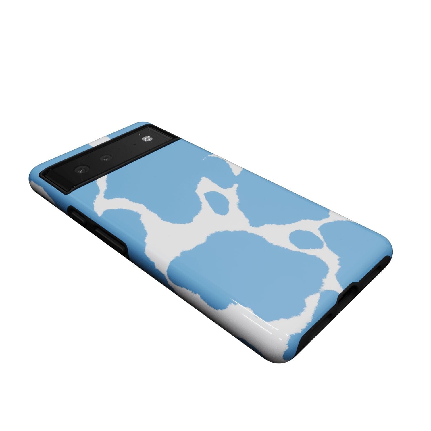 Casetry Current MOOd | Light Blue Cow Print Google Pixel Case - view 2