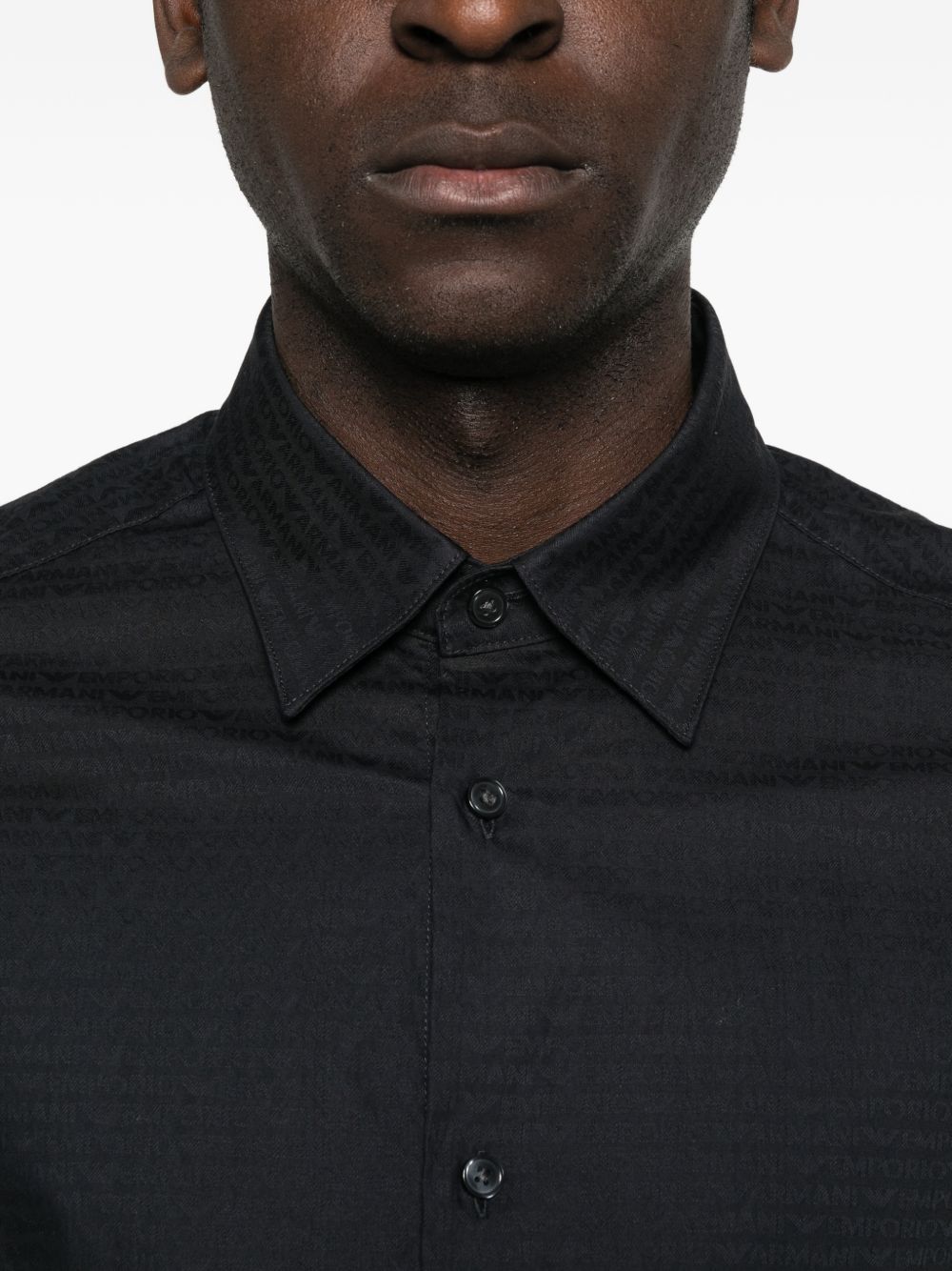 Emporio Armani Logo cotton shirt – 100% Cotton - view 2