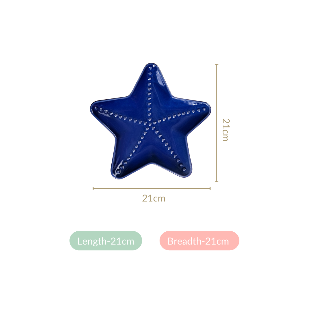 Nestasia Star Fish Ceramic Snack Plate Set Of 3 - view 4