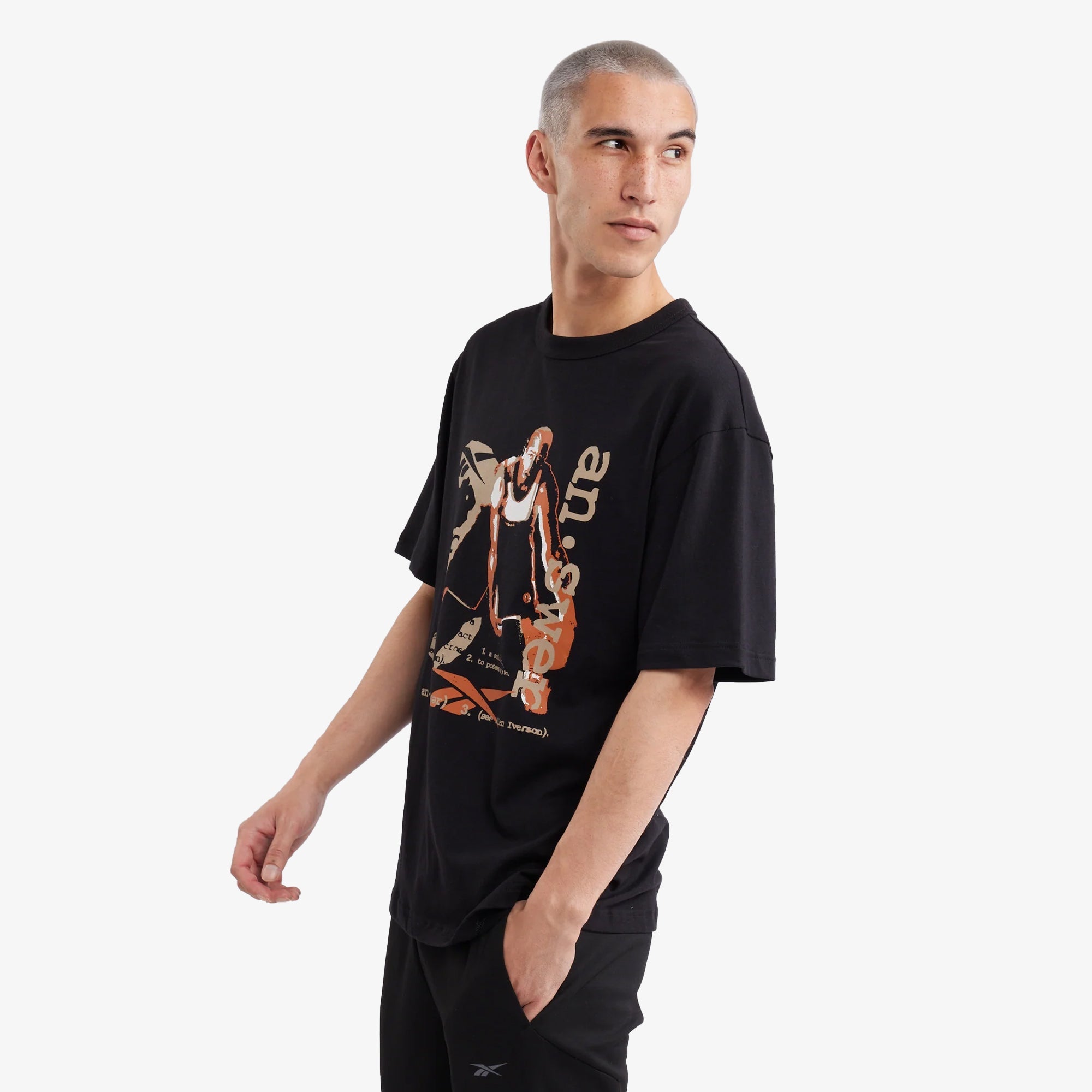 Reebok | BASKETBALL SHORT SLEEVE TEE { BLACK