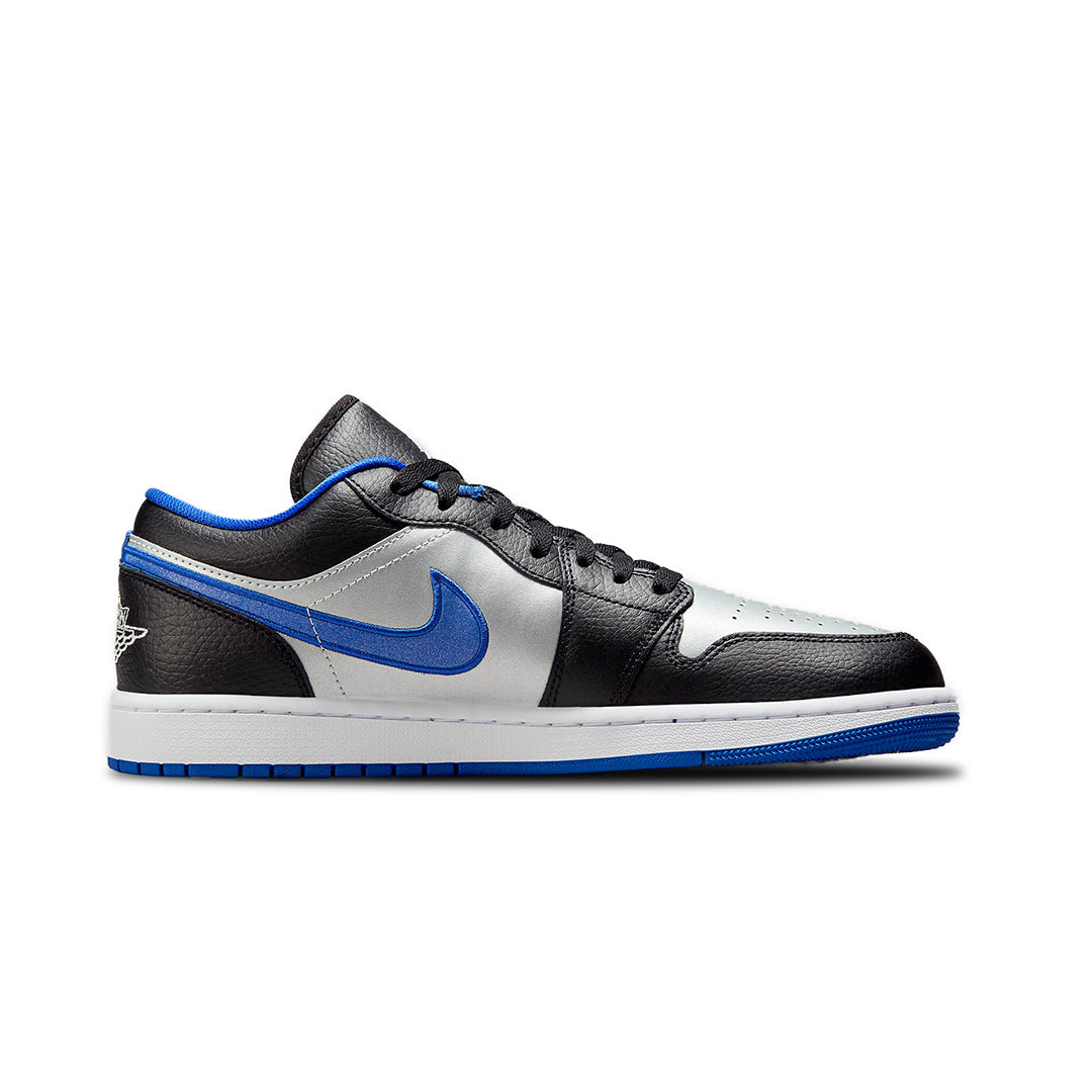 kicks machine Air Jordan 1 Low Black Game Royal Metallic Platinum Sale
