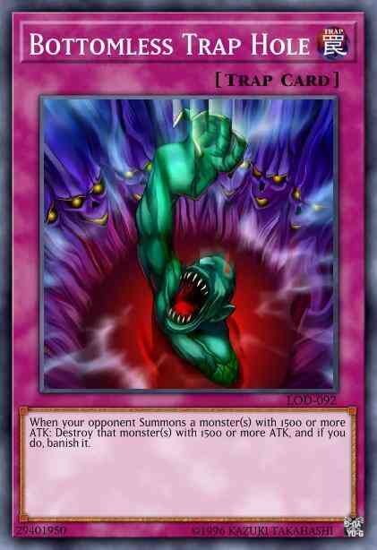 Yu-Gi-Oh! Bottomless Trap Hole - LCJW-EN078 - Secret Rare - 1st Edition