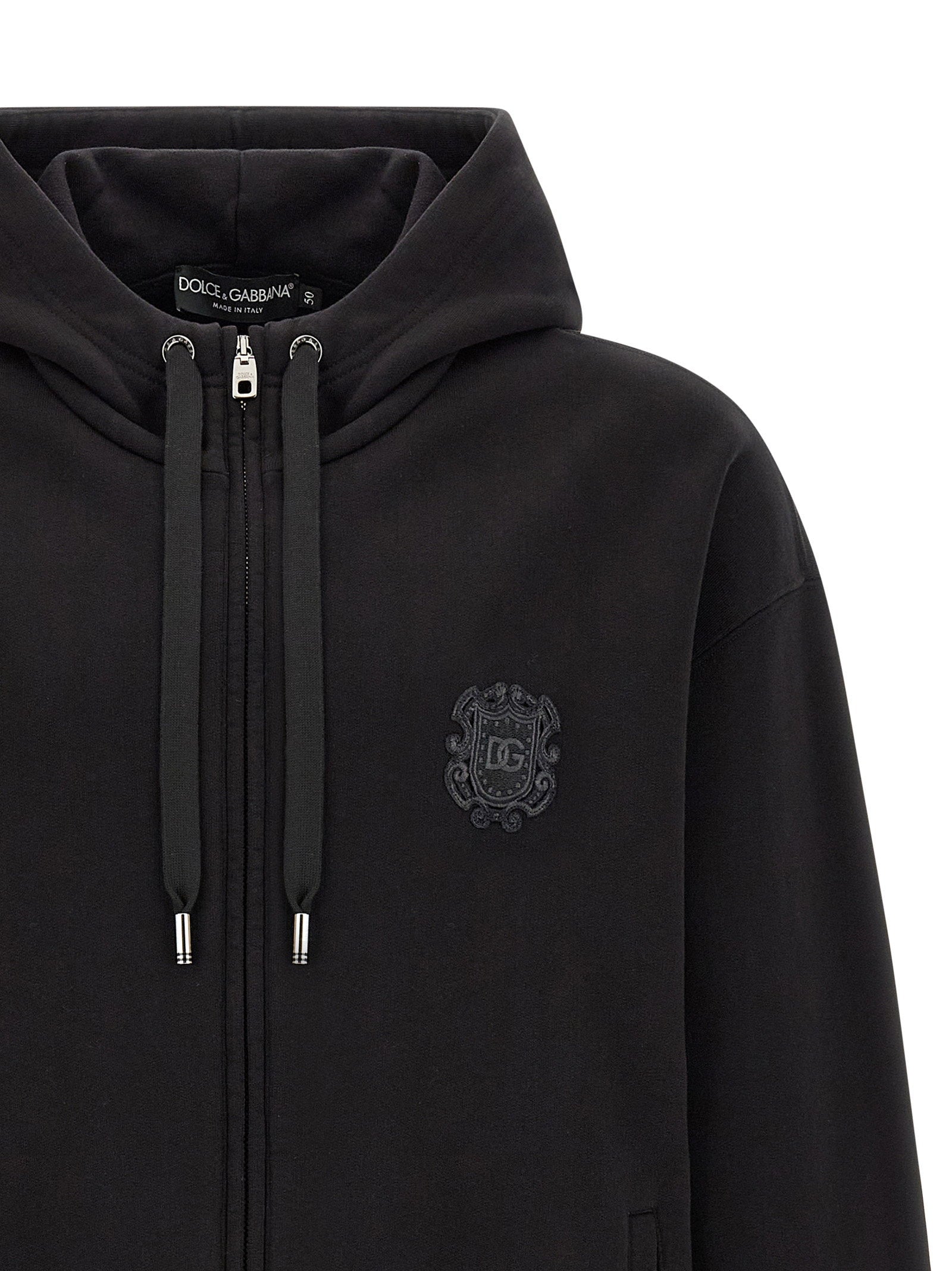 Dolce & Gabbana Coat Of Arms Logo Hoodie – 100% cotton - view 3