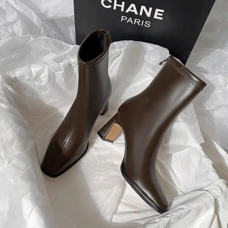 Alamode By Akanksha Desse Short Leather Statement Ankle Boots