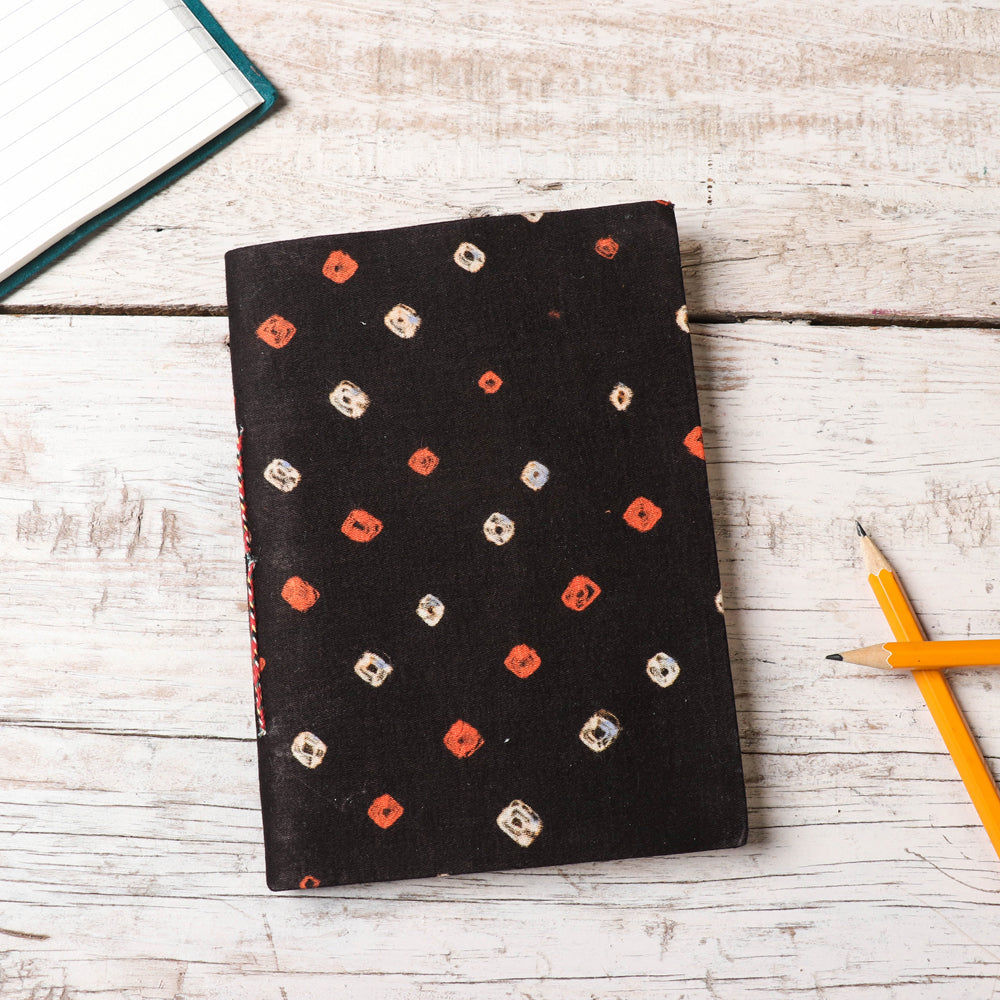 BINDAAS UNLIMITED Brown - Bandhani Cover Handmade Ruled Paper Notebook (7 x 5 in)