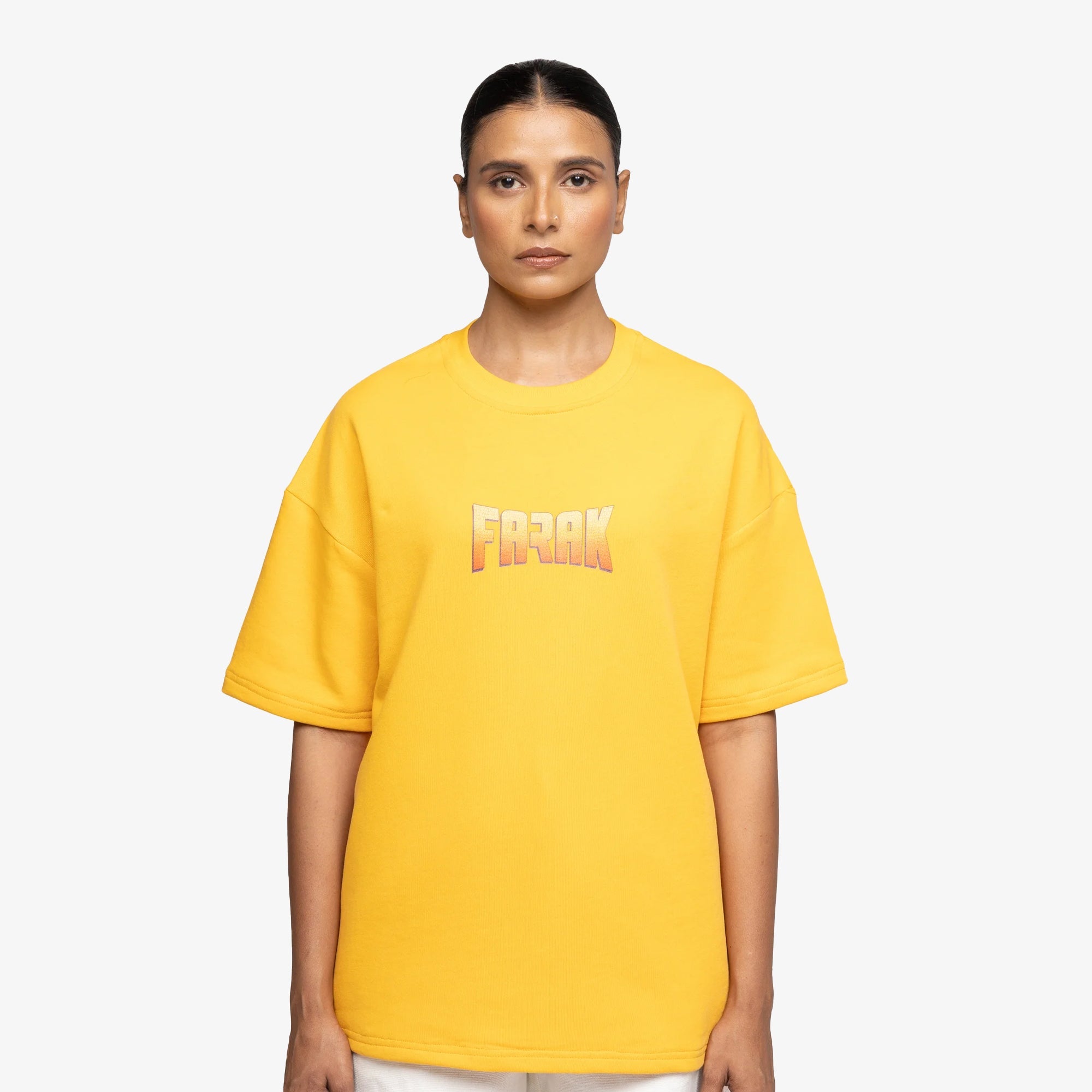 F A R A K | Sardaar Ka Namak T-shirt { Yellow/yellow - view 4