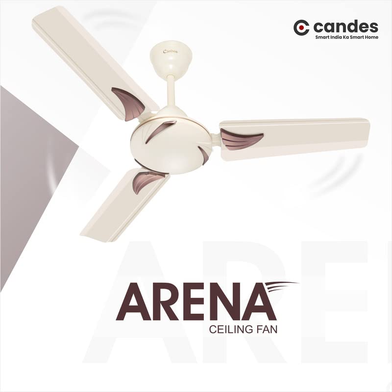 Candes Arena 900mm Ceiling Fan High Speed Anti-dust Decorative 3 Star Rated Ceiling Fan 2 Yrs Warranty (Ivory, 900mm) - view 3