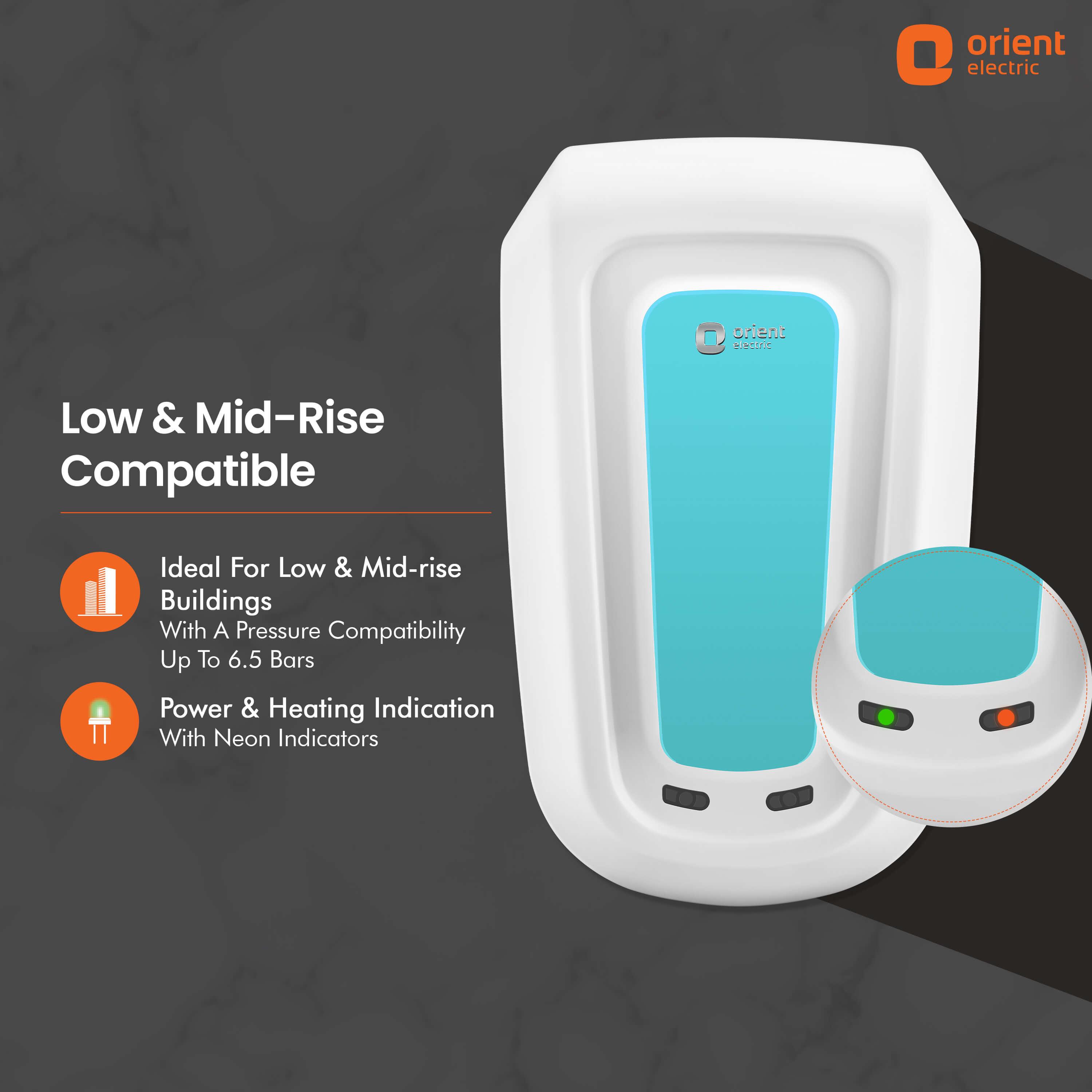 orientelectric Rapidus 5.5L Instant Water Heater (Geyser) White - view 5
