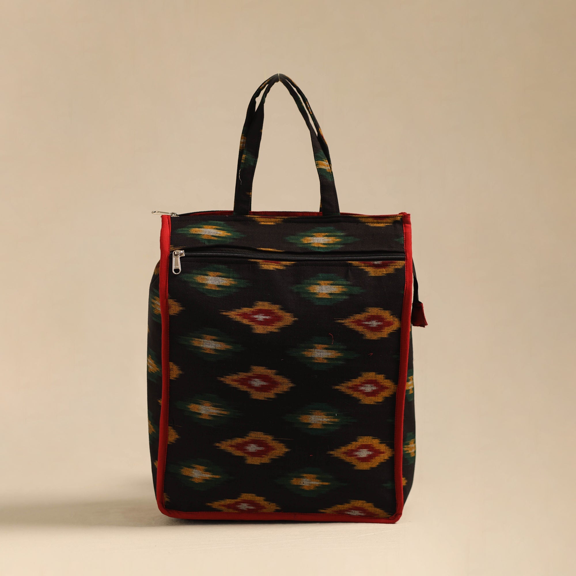 NOORI BAZAR Black - Handcrafted Cotton Shopping Hand Bag 10