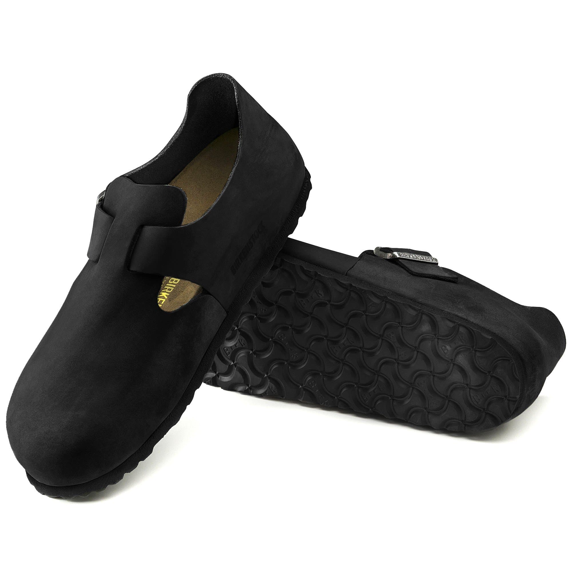 Birkenstock London Oiled Leather – Black Black