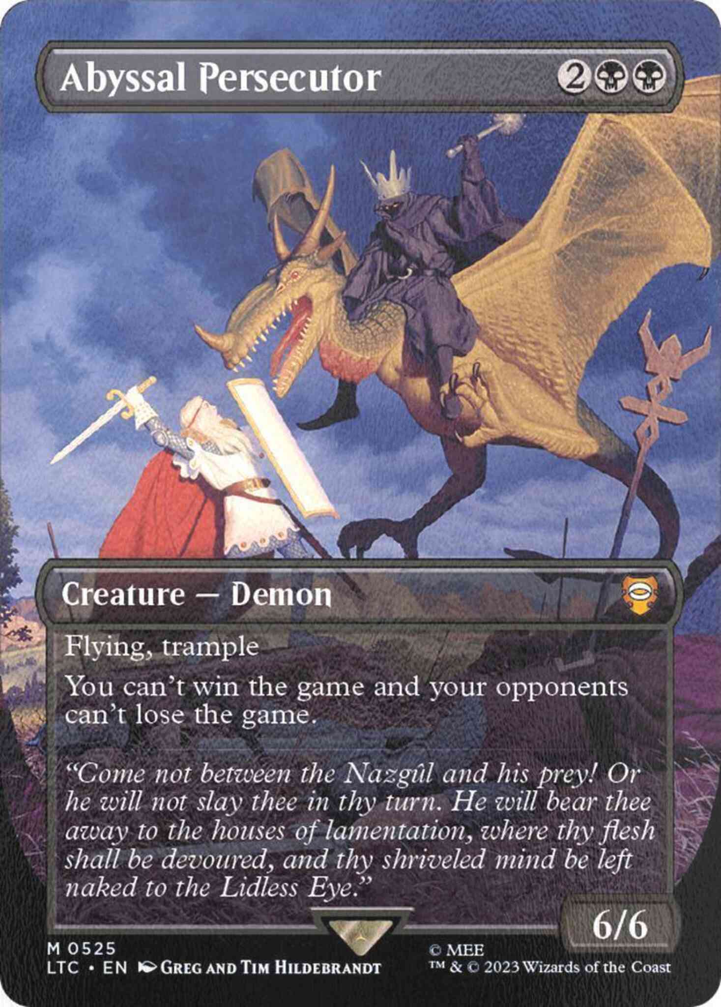 Abyssal persecutor 525 – Magic Abyssal Persecutor [525] [Borderless] [The Lord of the Rings: Tales of Middle-earth: Commander] [Silver Foil]