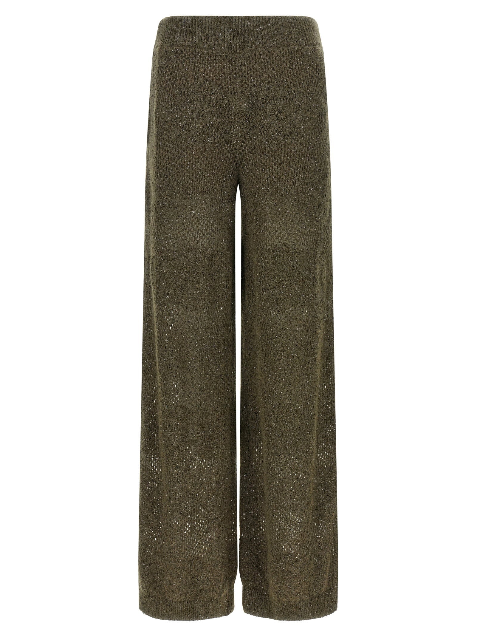 Brunello Cucinelli Track Flower Lace Pants