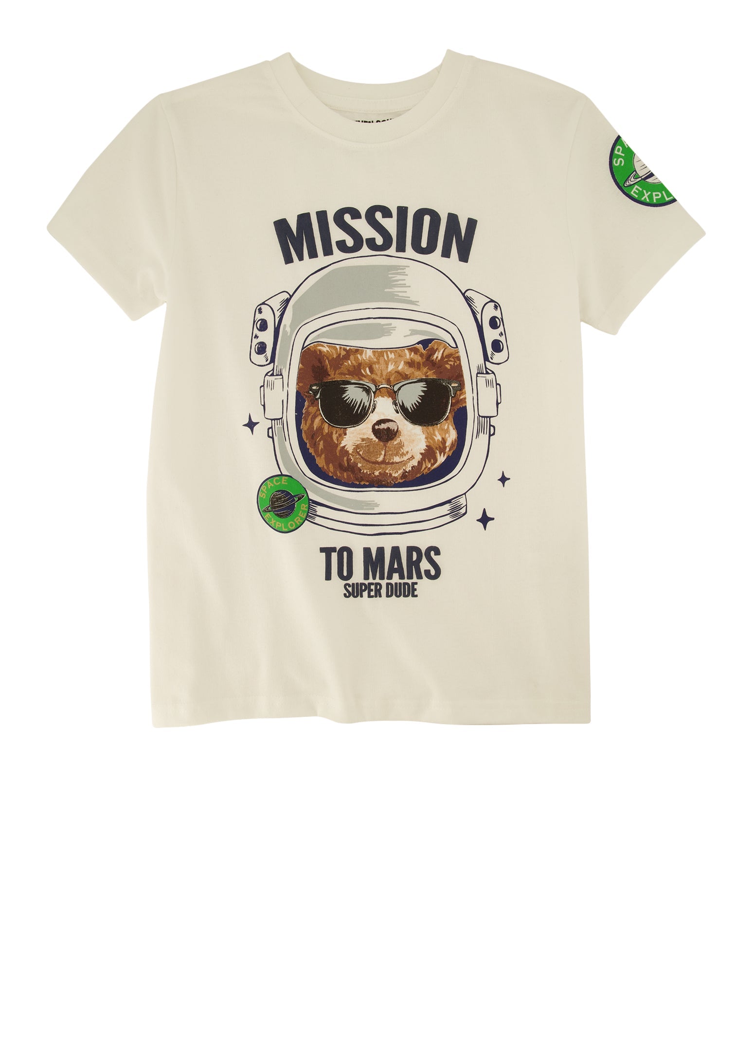 Rainbow Shops Boys Mission To Mars Bear Graphic Tee
