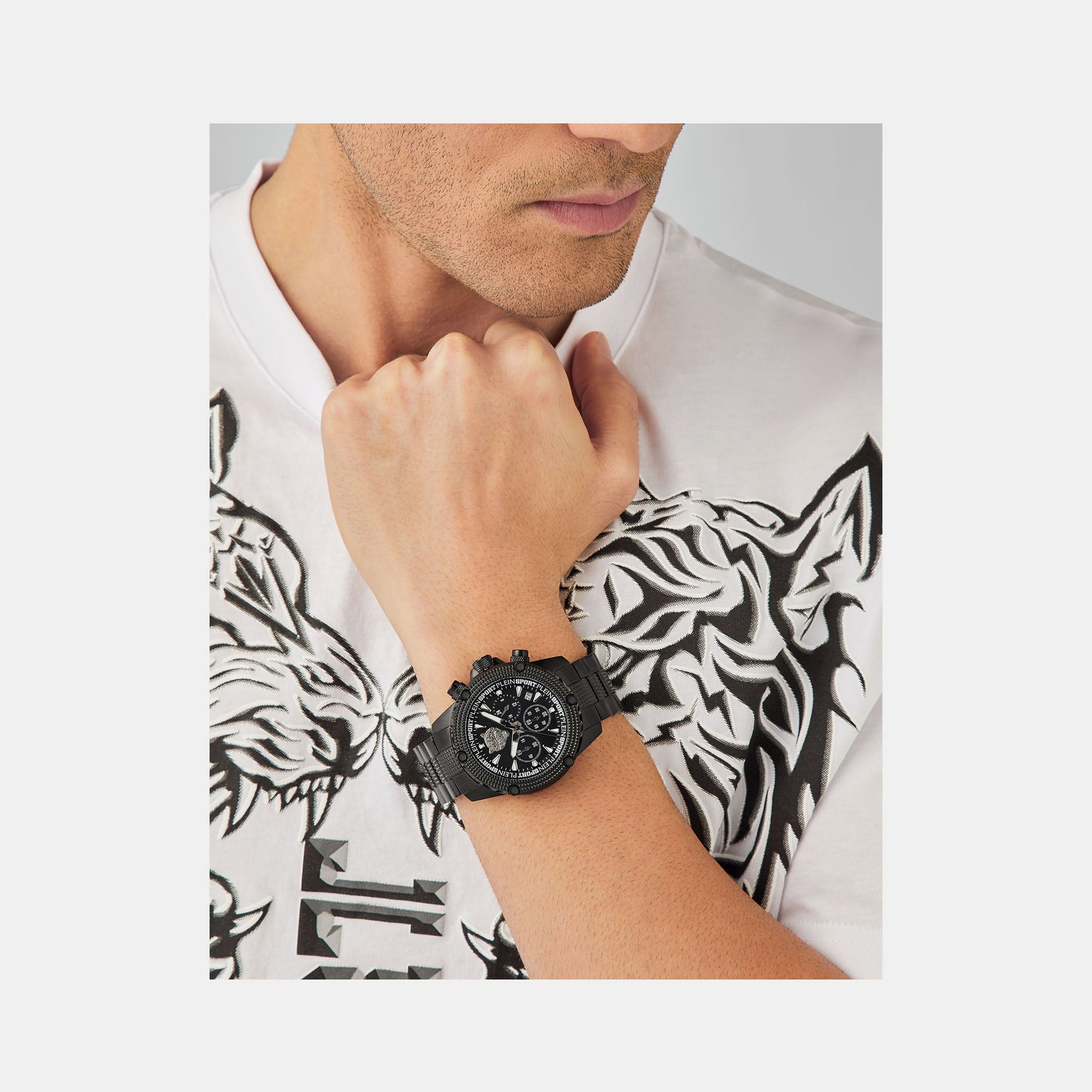 Plein Sports Hurricane Men Quartz Black Dial Chronograph Stainless Steel Watch PSDBA1023 - view 4