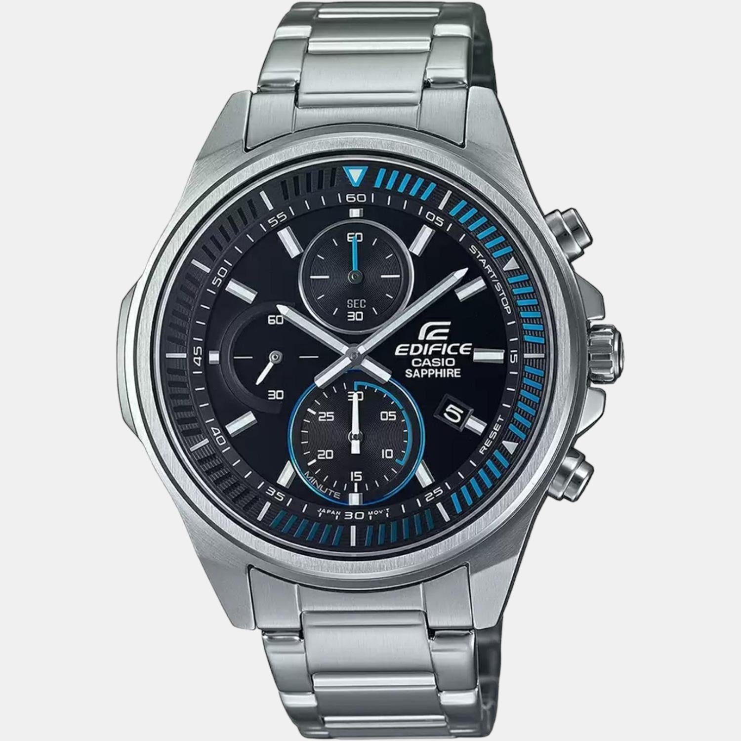 Casio Edifice Men Quartz Black Dial Chronograph Stainless Steel Watch ED506 - view 2